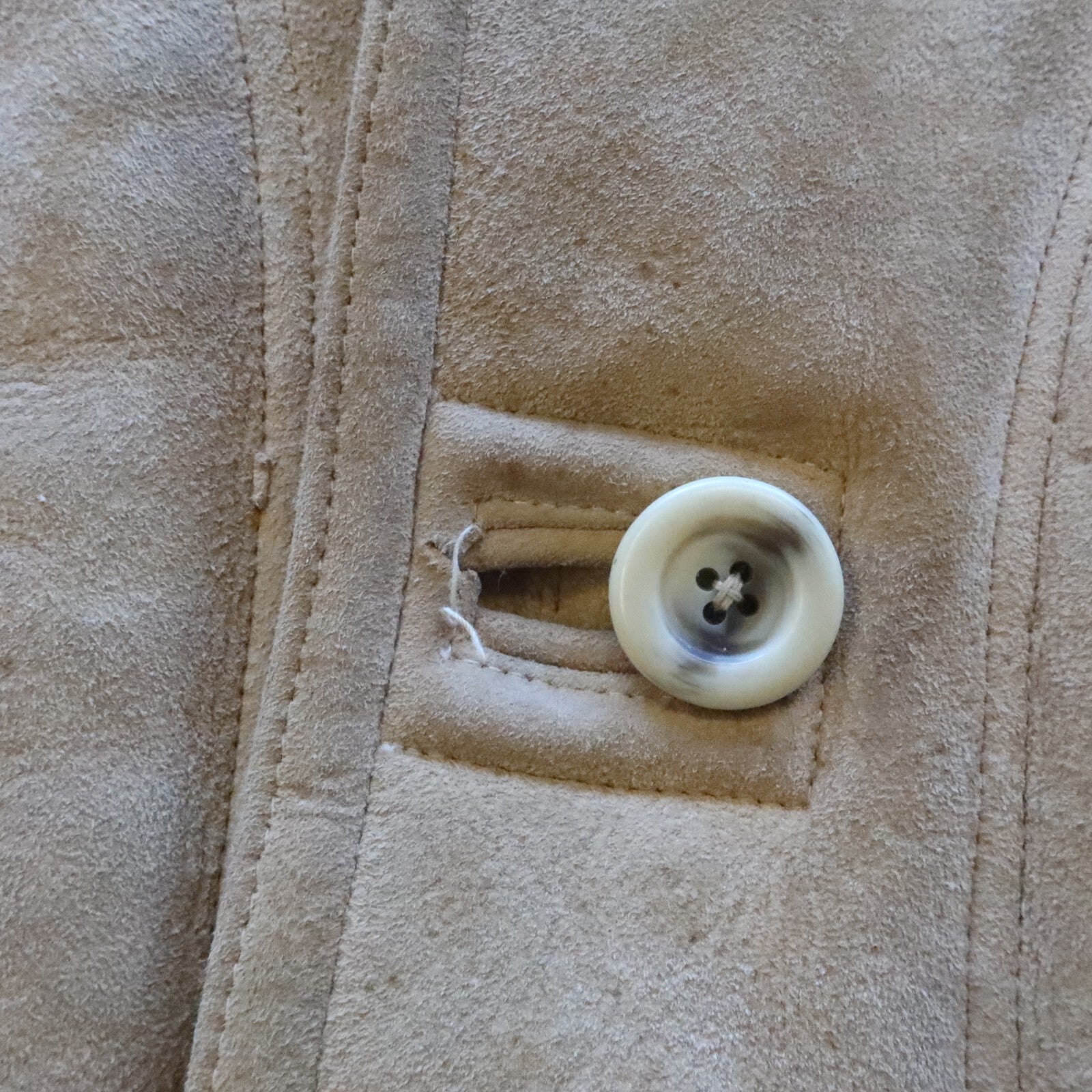 Vintage 60s Abercrombie & Fitch Suede Sherpa Lined Trench Coat Rare