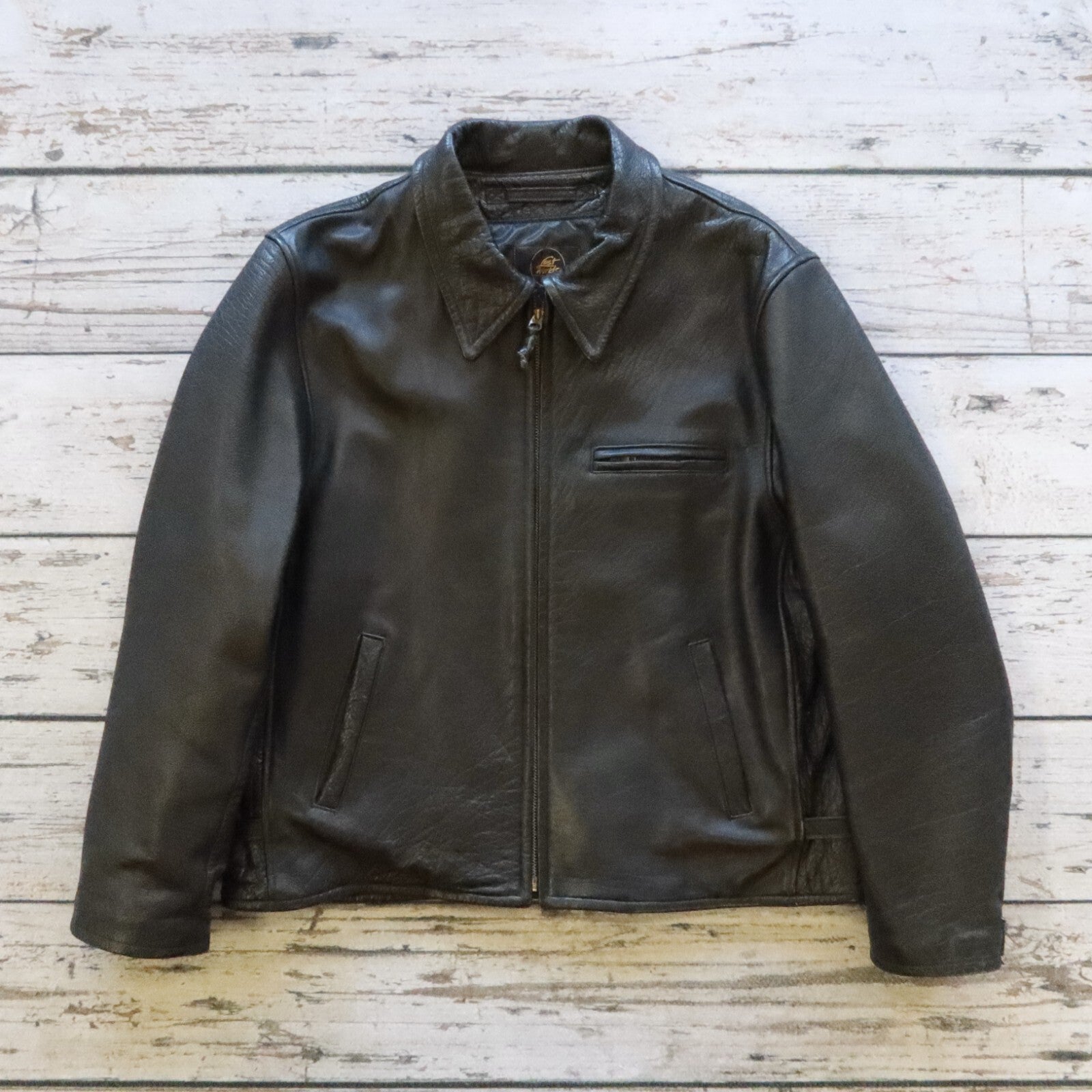 Lost Worlds Leather Horsehide Jacket Made in USA Size 46