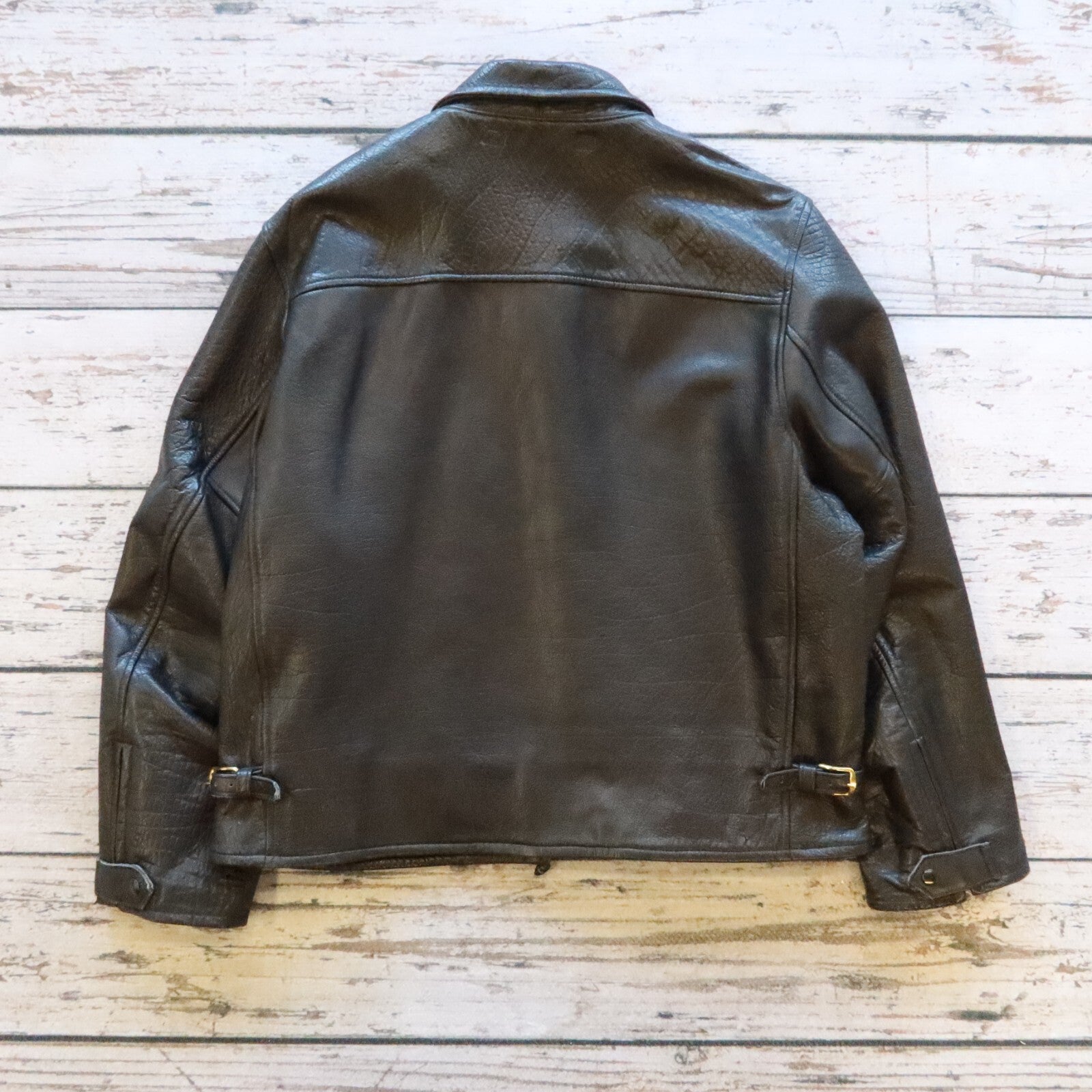 Lost Worlds Leather Horsehide Jacket Made in USA Size 46