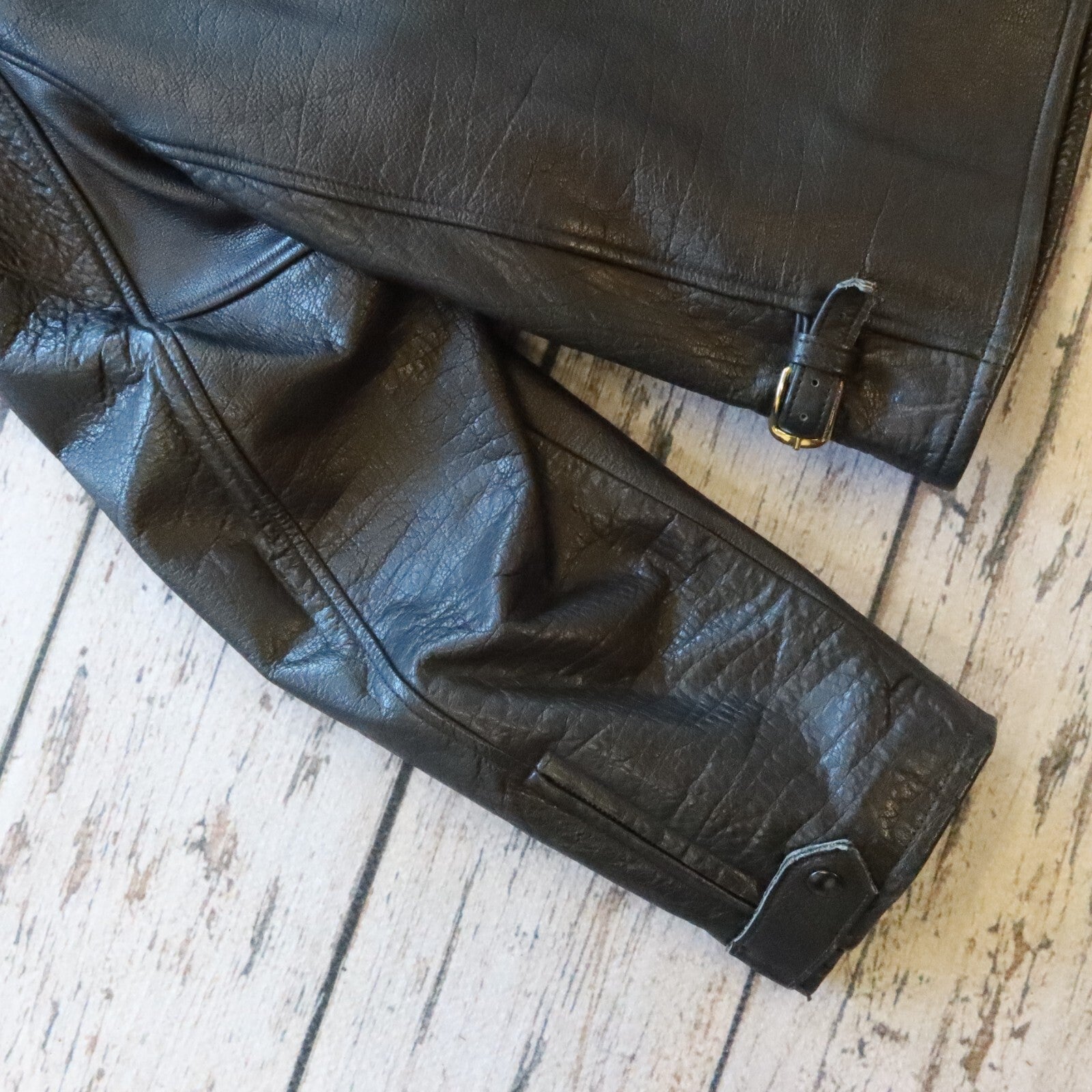 Lost Worlds Leather Horsehide Jacket Made in USA Size 46