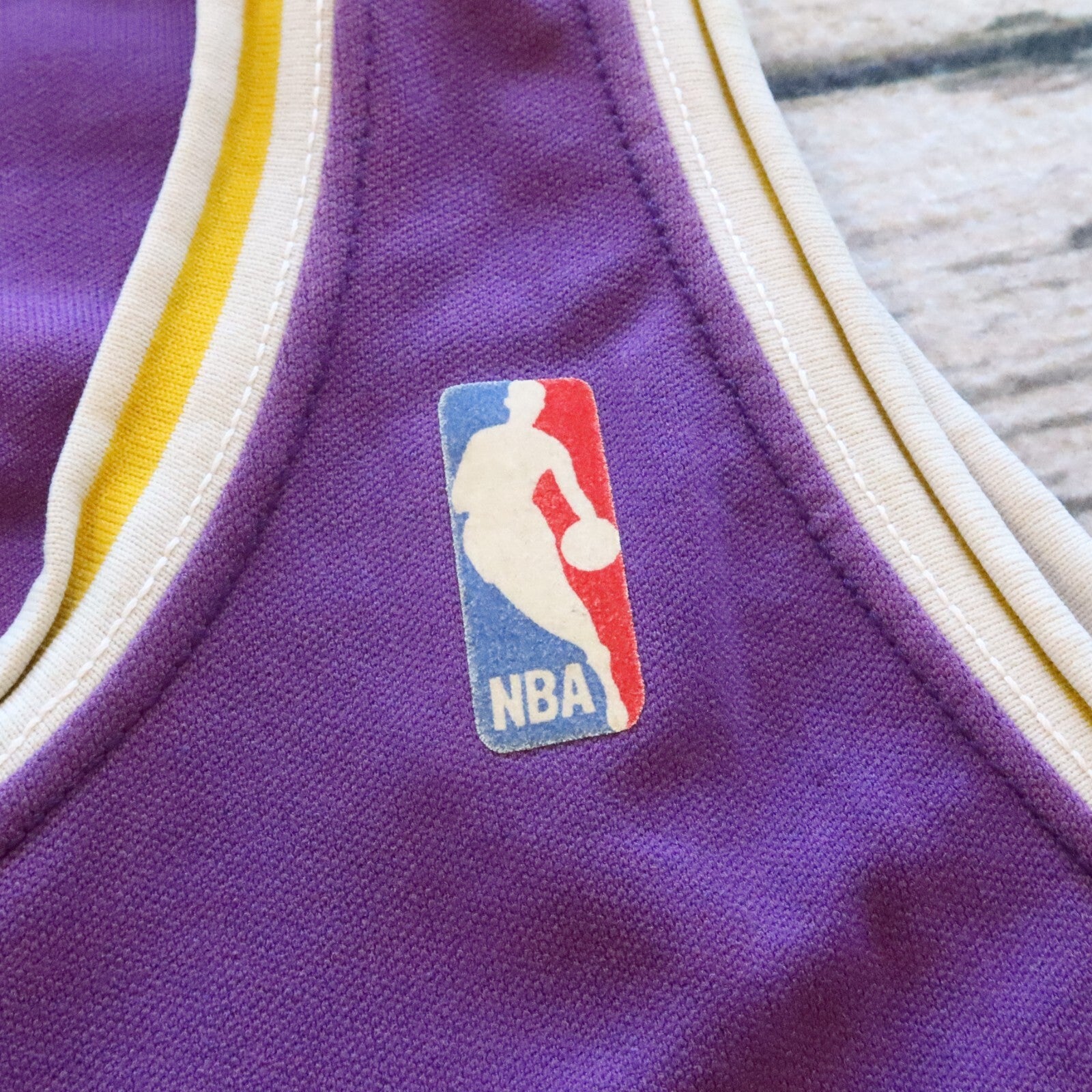 Vintage Los Angeles Lakers Magic Johnson Basketball Jersey by Sand Knit NBA