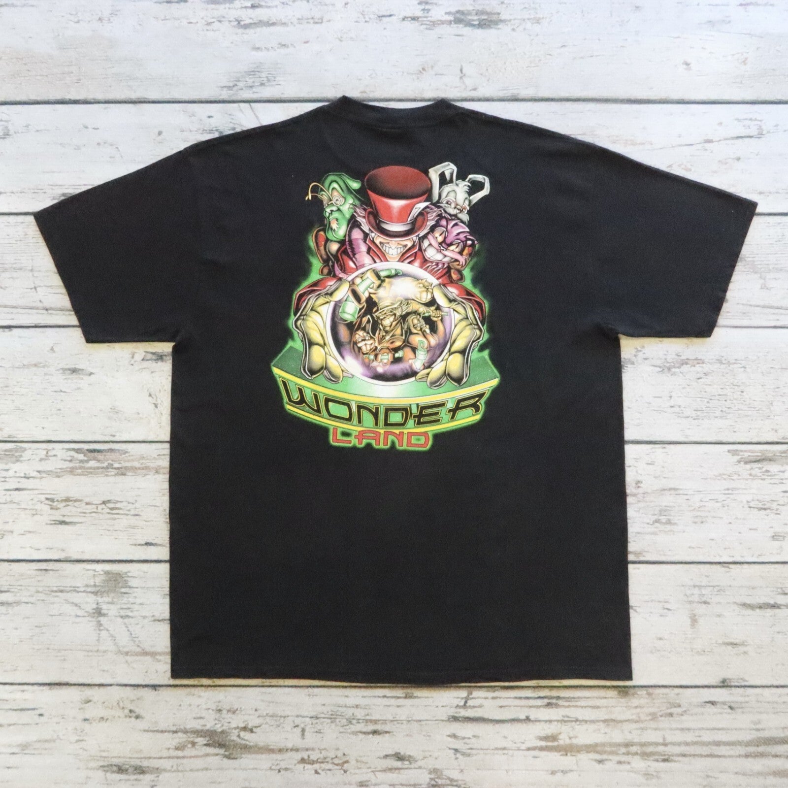 Vintage Alice in Wonder Land Shirt Goth Grunge Deviant Cygnus