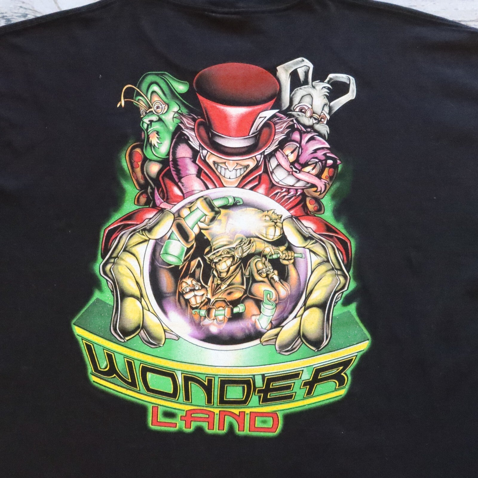Vintage Alice in Wonder Land Shirt Goth Grunge Deviant Cygnus
