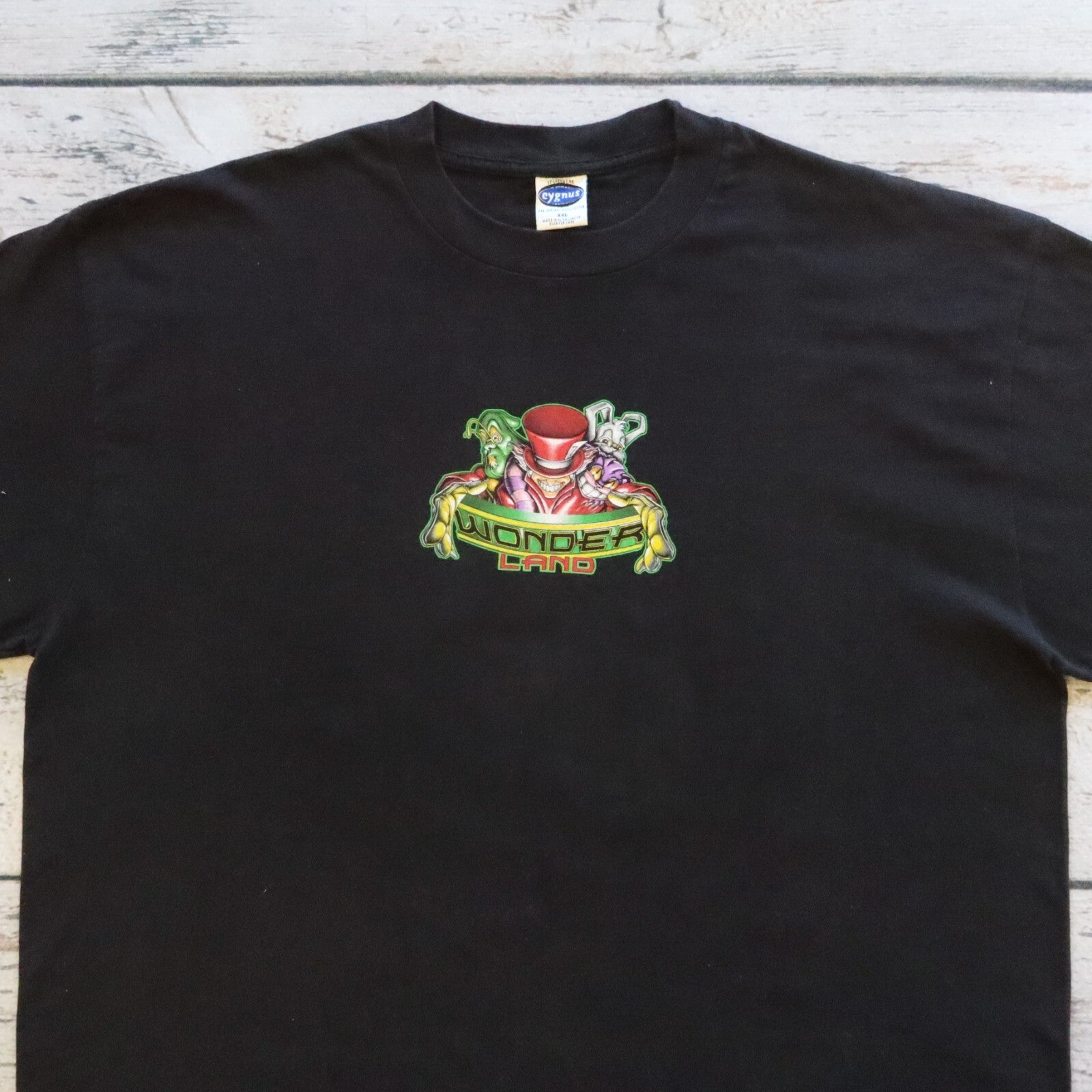 Vintage Alice in Wonder Land Shirt Goth Grunge Deviant Cygnus
