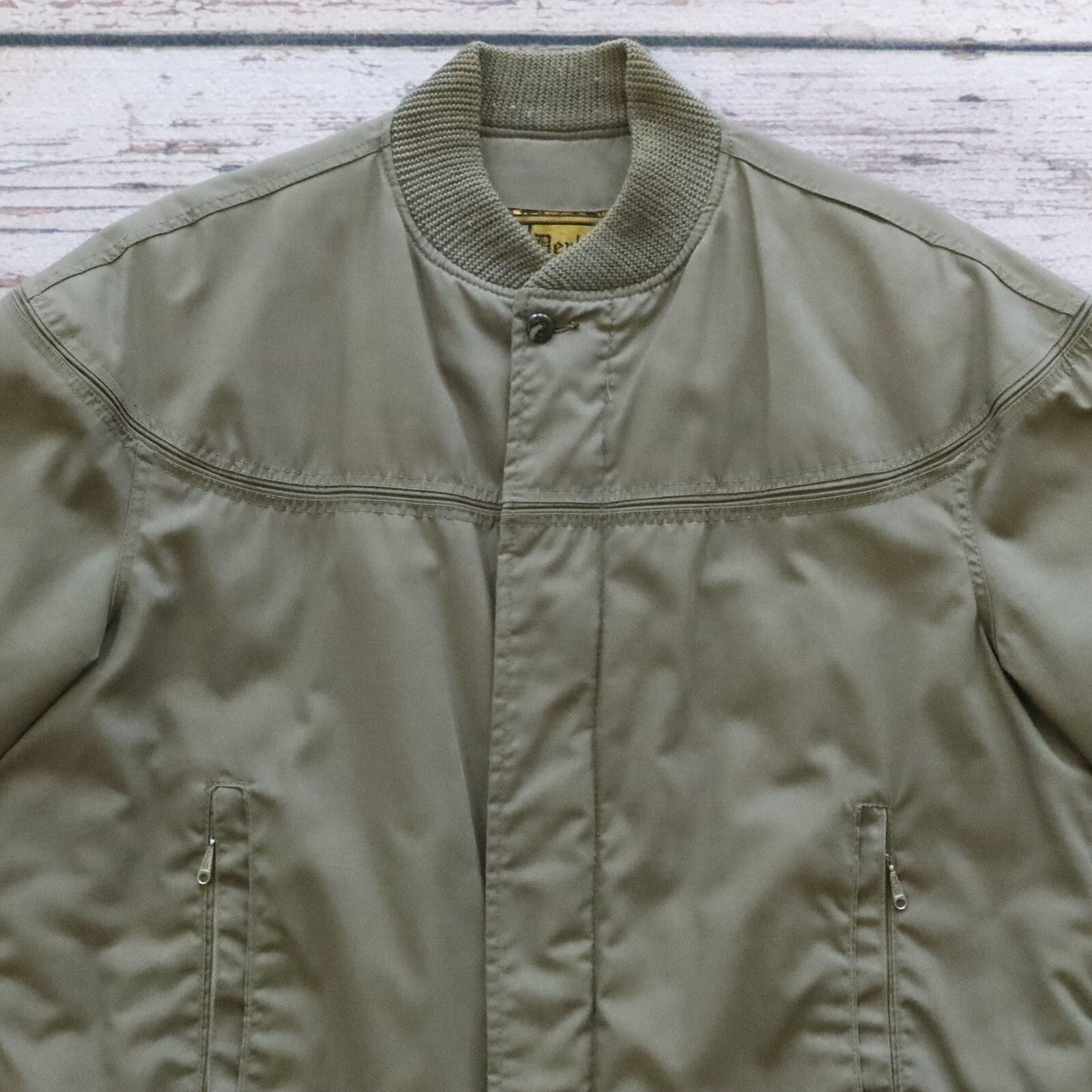 Vintage Derby San Francisco Quilted Lined Jacket Green Rare