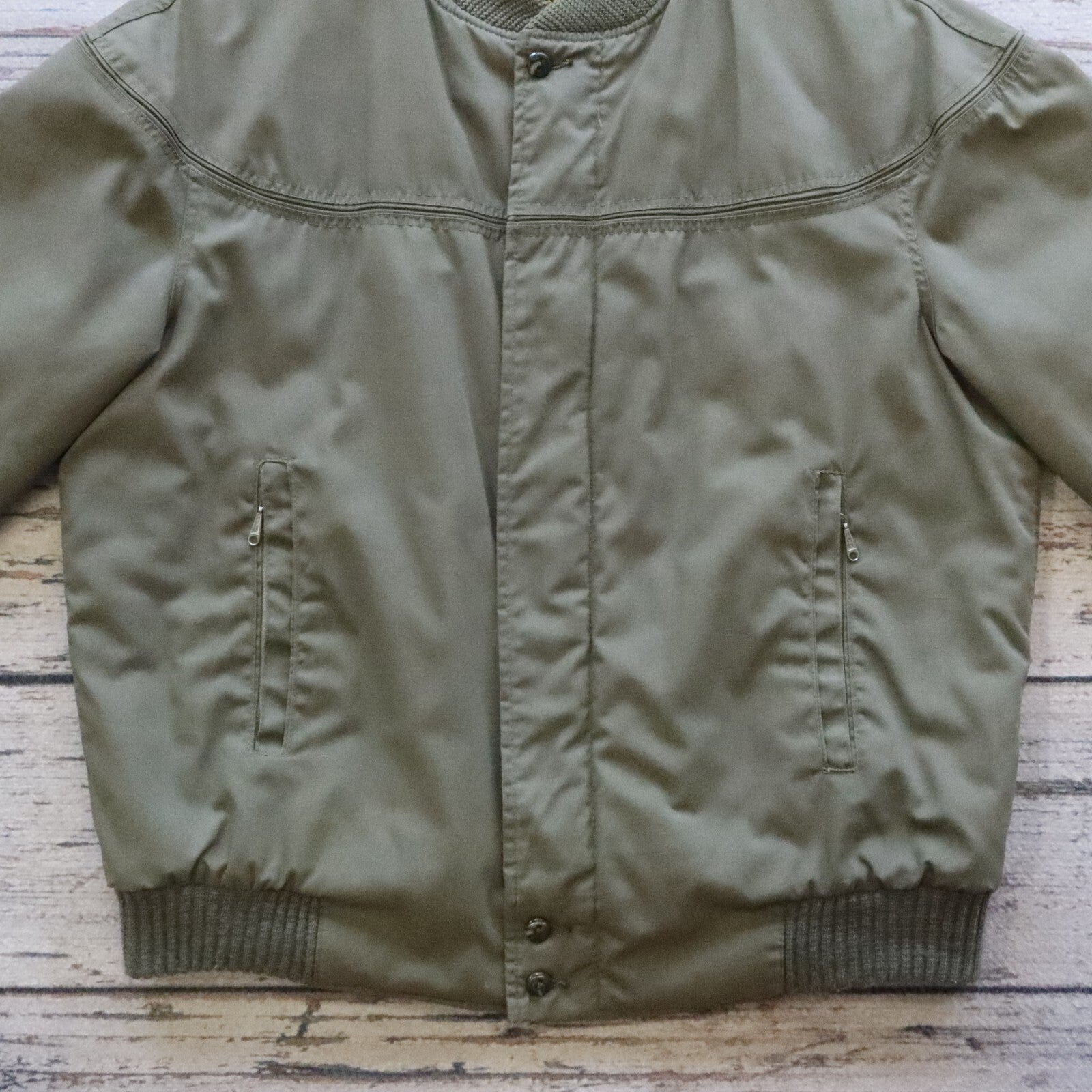 Vintage Derby San Francisco Quilted Lined Jacket Green Rare