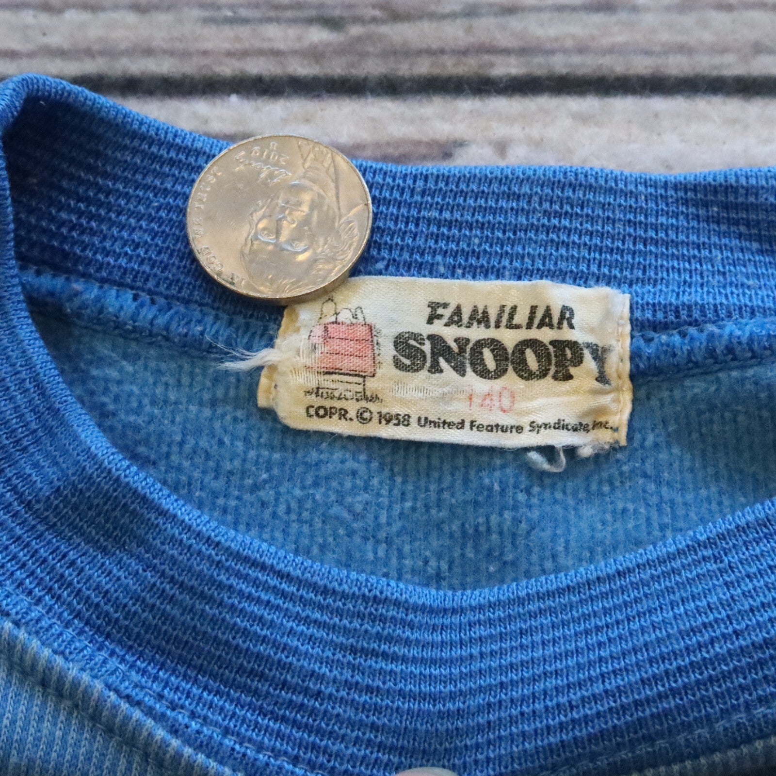 Vintage Snoopy Ski Kids Sweatshirt United Feature Syndicate