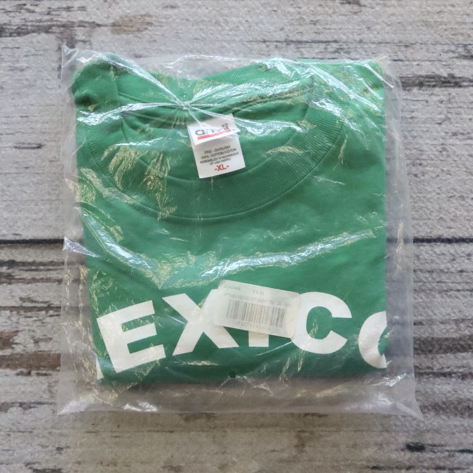 Vintage The Rolling Stones Mexico Soccer Band Tshirt Green Tour