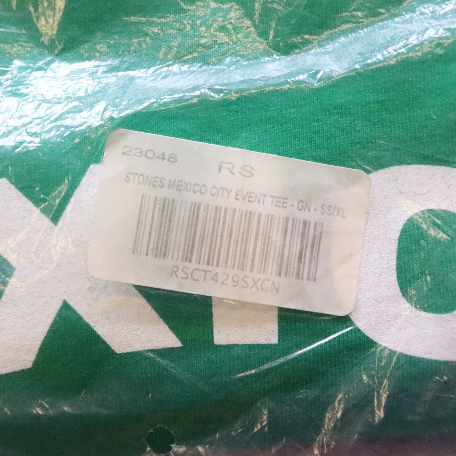 Vintage The Rolling Stones Mexico Soccer Band Tshirt Green Tour