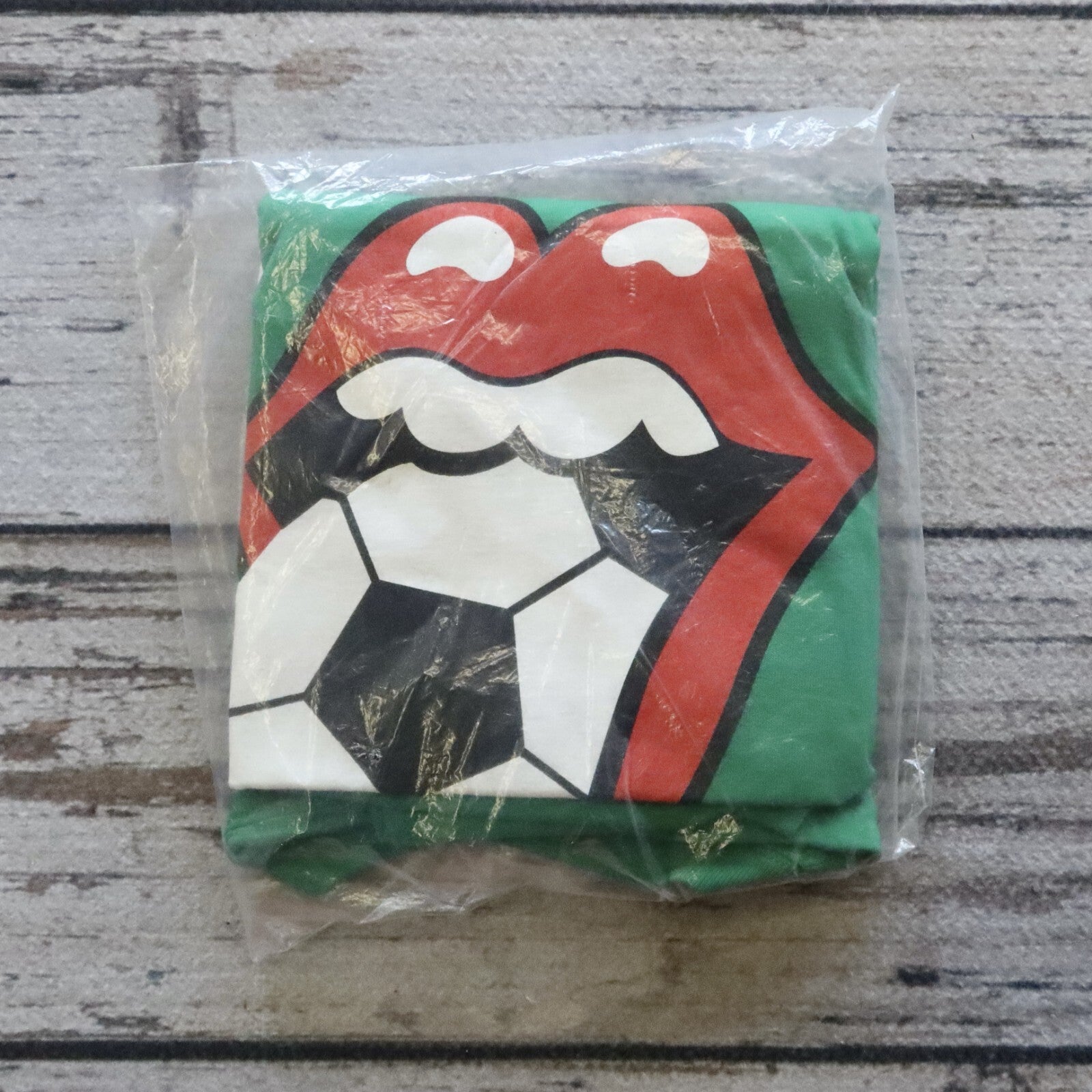 Vintage The Rolling Stones Mexico Soccer Band Tshirt Green Tour