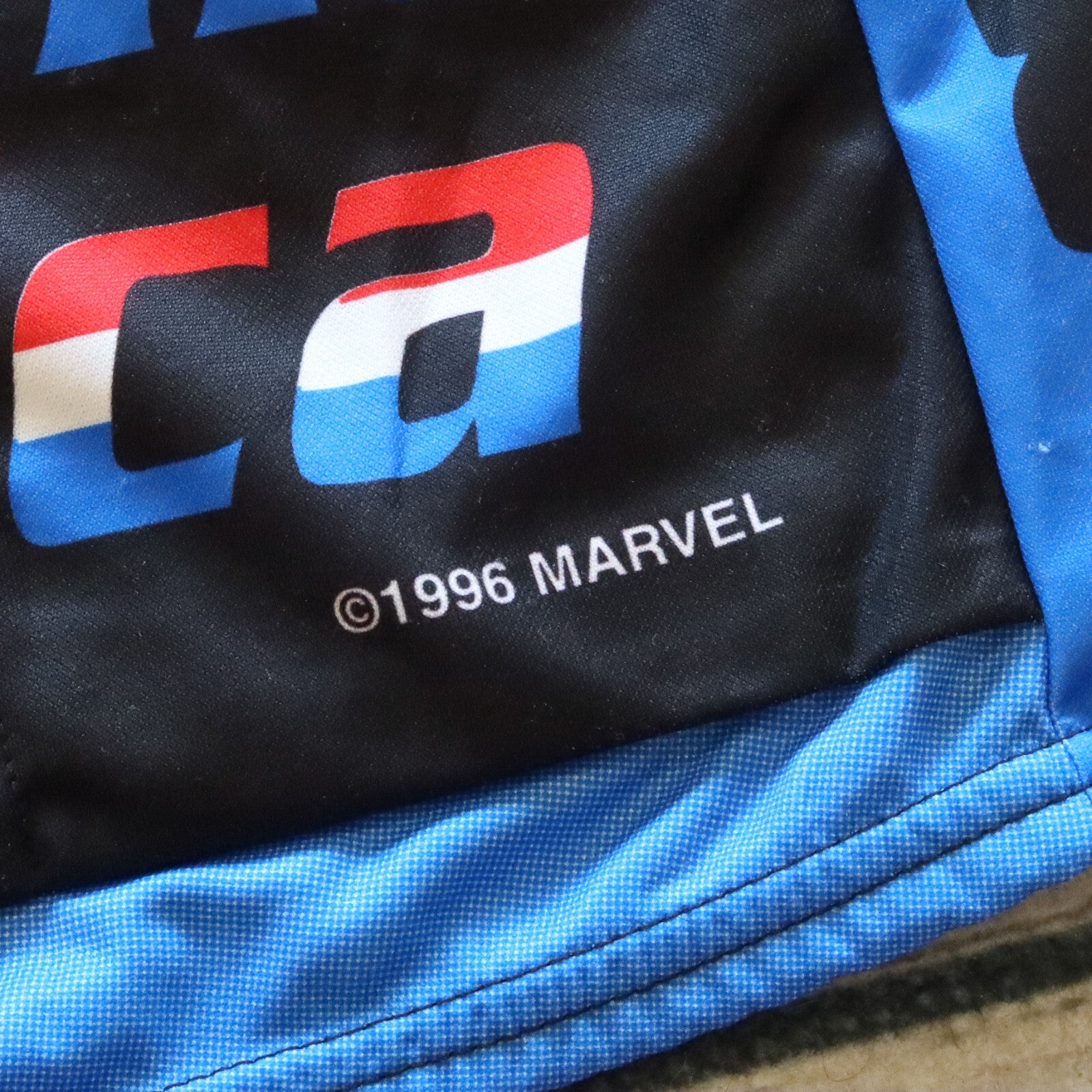 Vintage Pearl Izumi Captain America Cycling Jersey Marvel Comics Made in USA