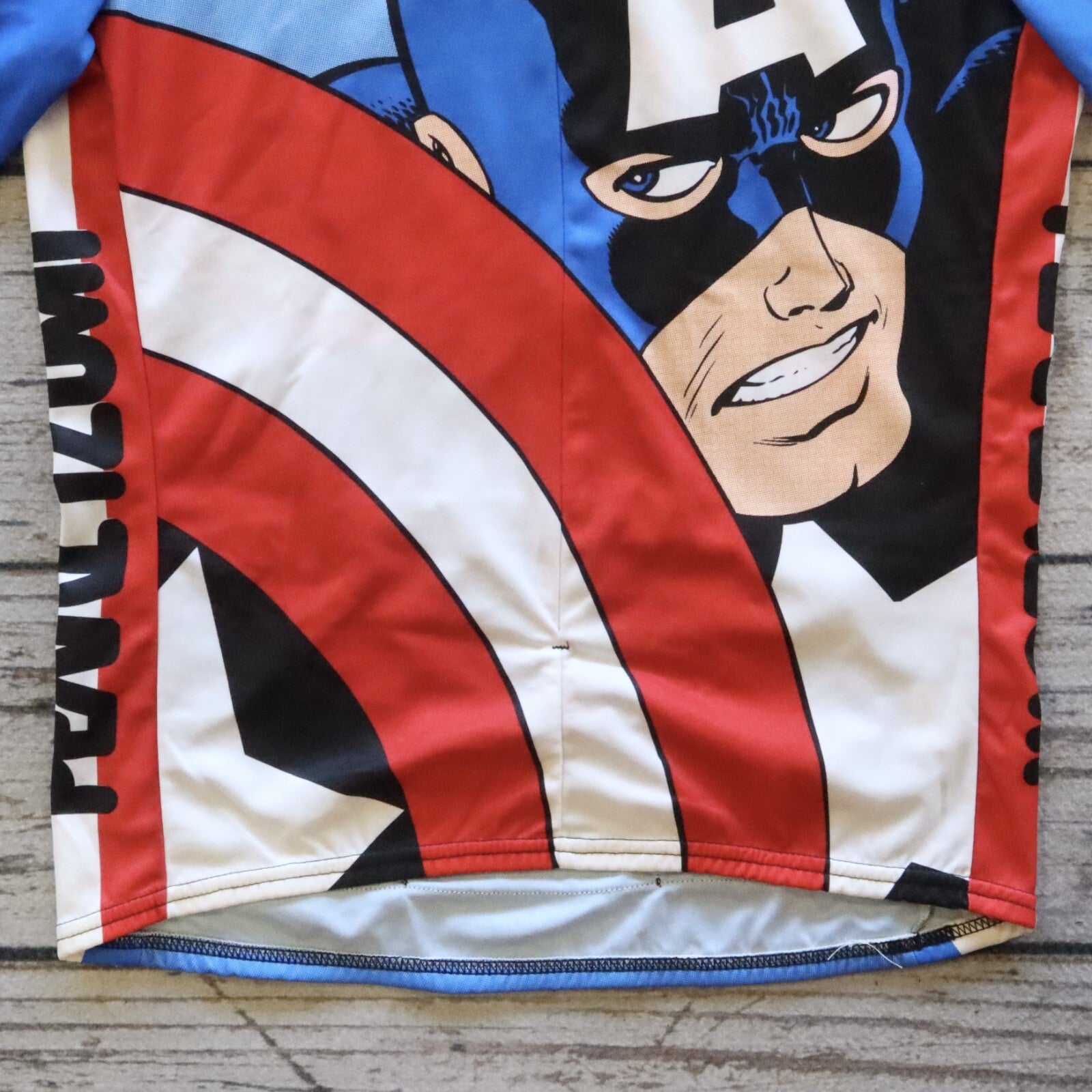 Vintage Pearl Izumi Captain America Cycling Jersey Marvel Comics Made in USA