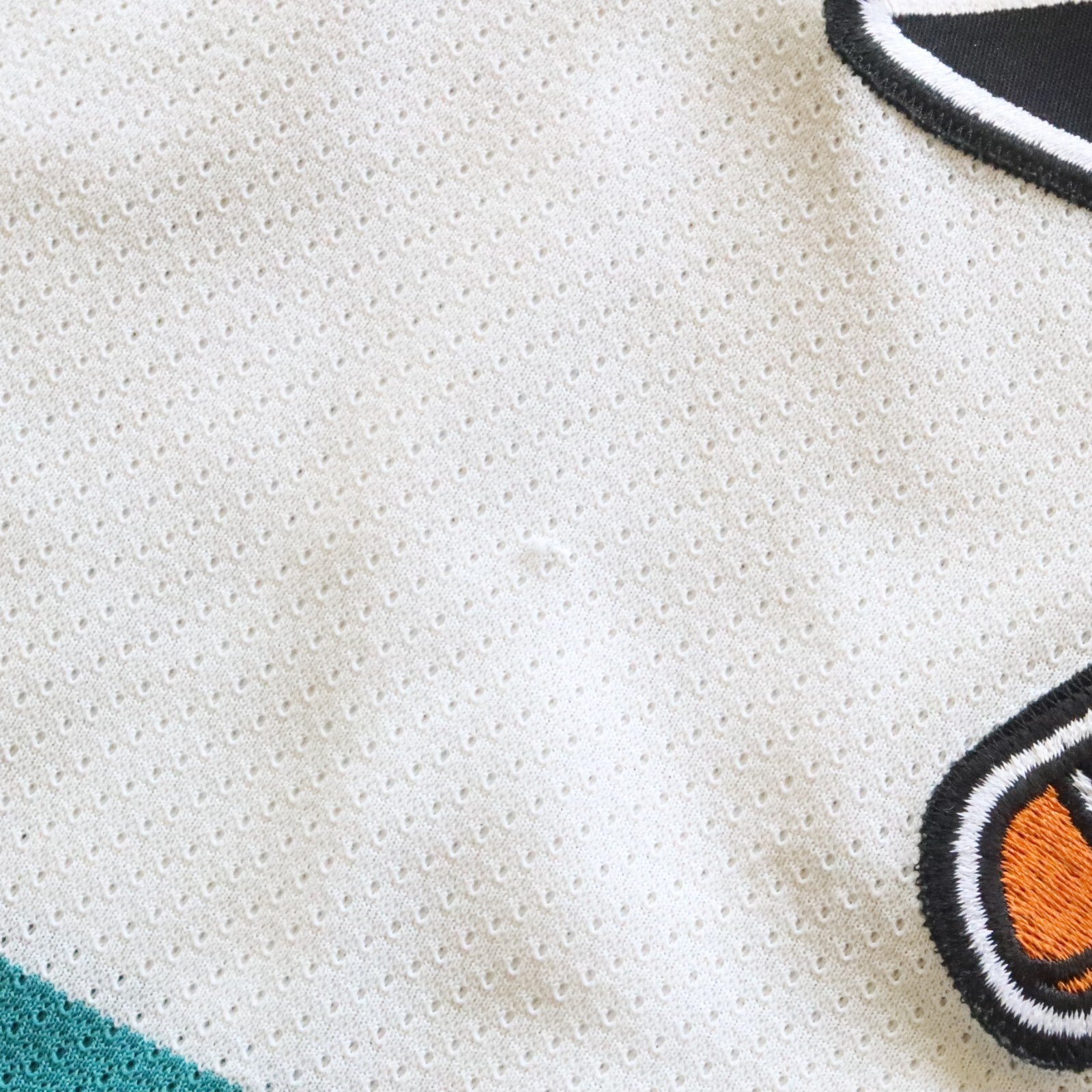 Vintage San Jose Sharks Maska Air Knit Hockey Jersey Fight Strap Size 48