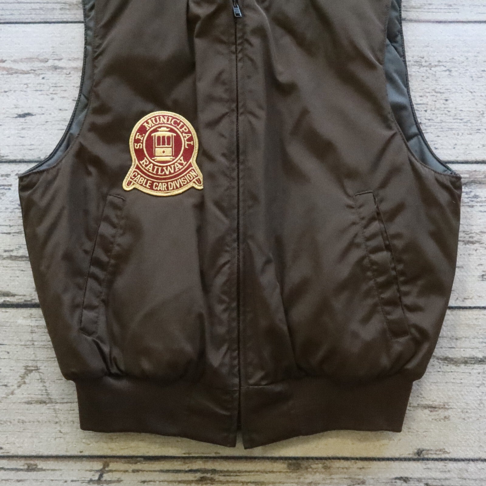 Vintage San Francisco Muni Work Vest Blauer Size M 40-42 Deadstock