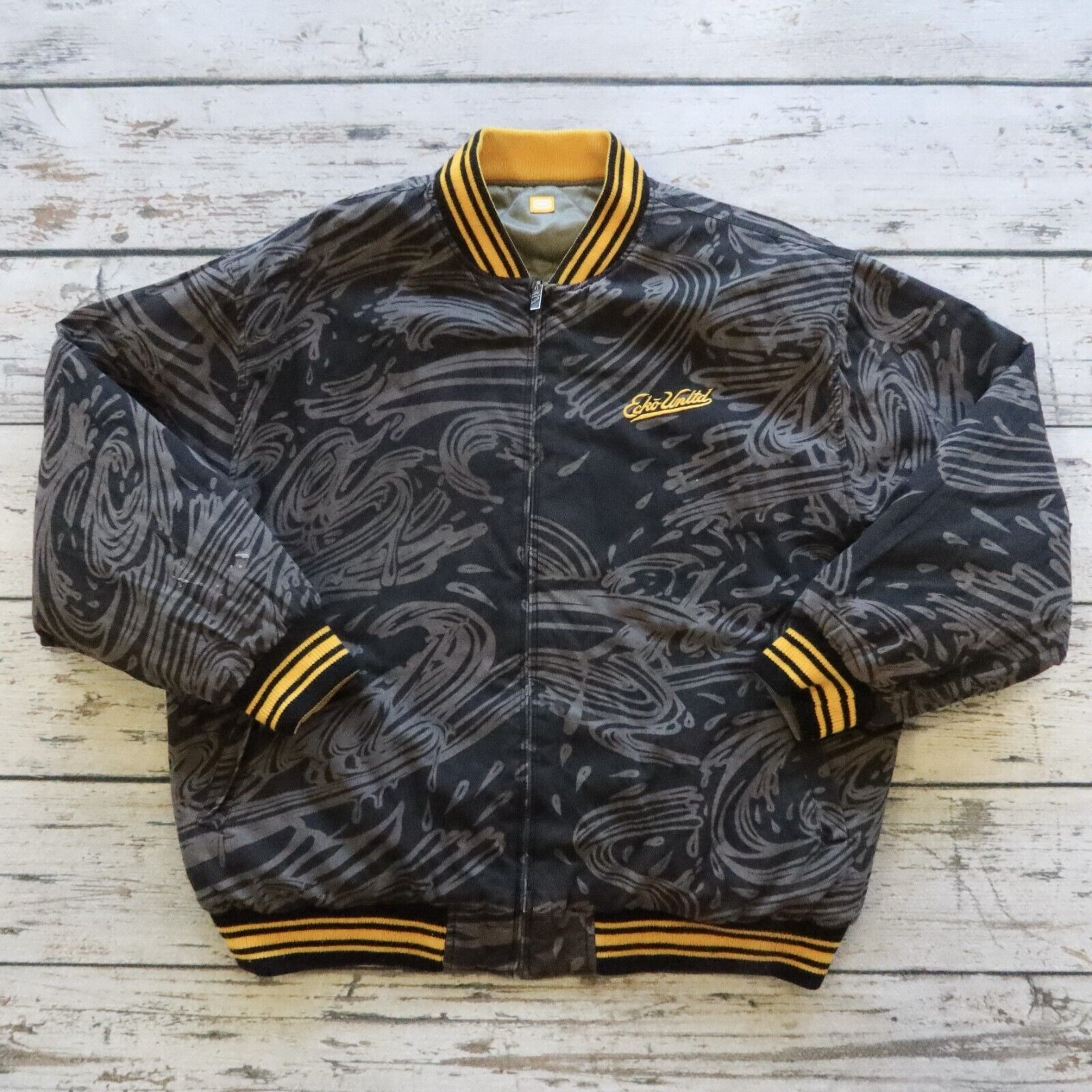 Vintage Ecko Unltd. Reversible Quilted Bomber Jacket Size XL