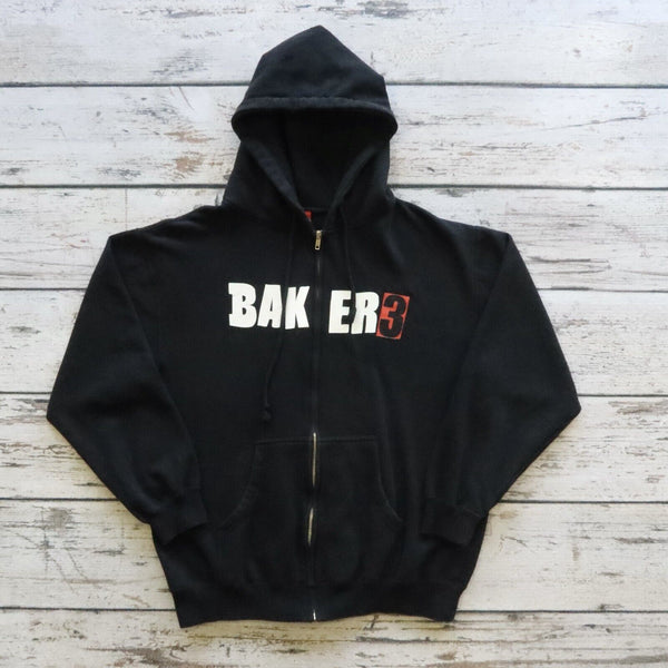 Vintage 2005 Baker 3 Zip Up Hoodie Sweatshirt Size M