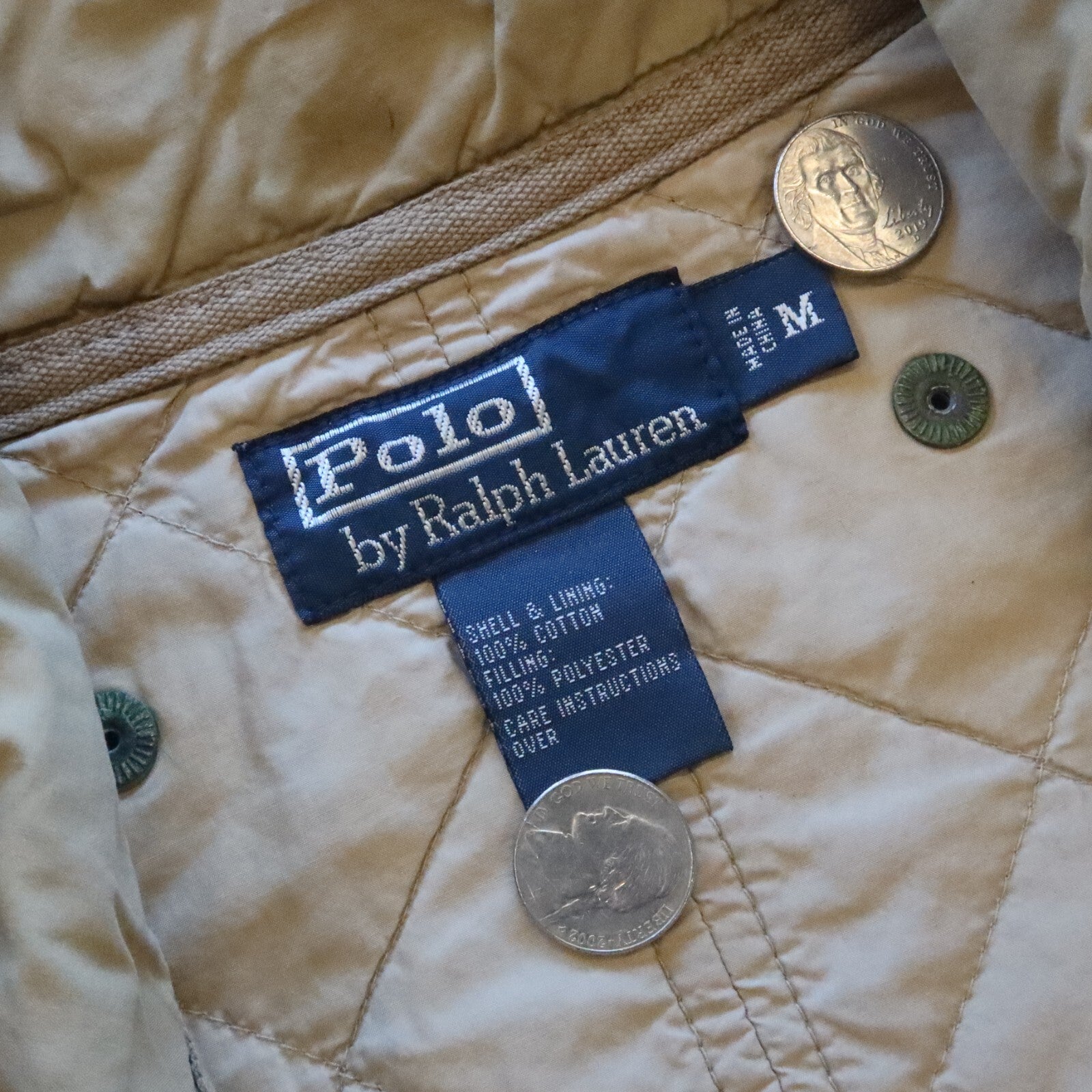 Vintage Polo Ralph Lauren Quilted Military Style Jacket