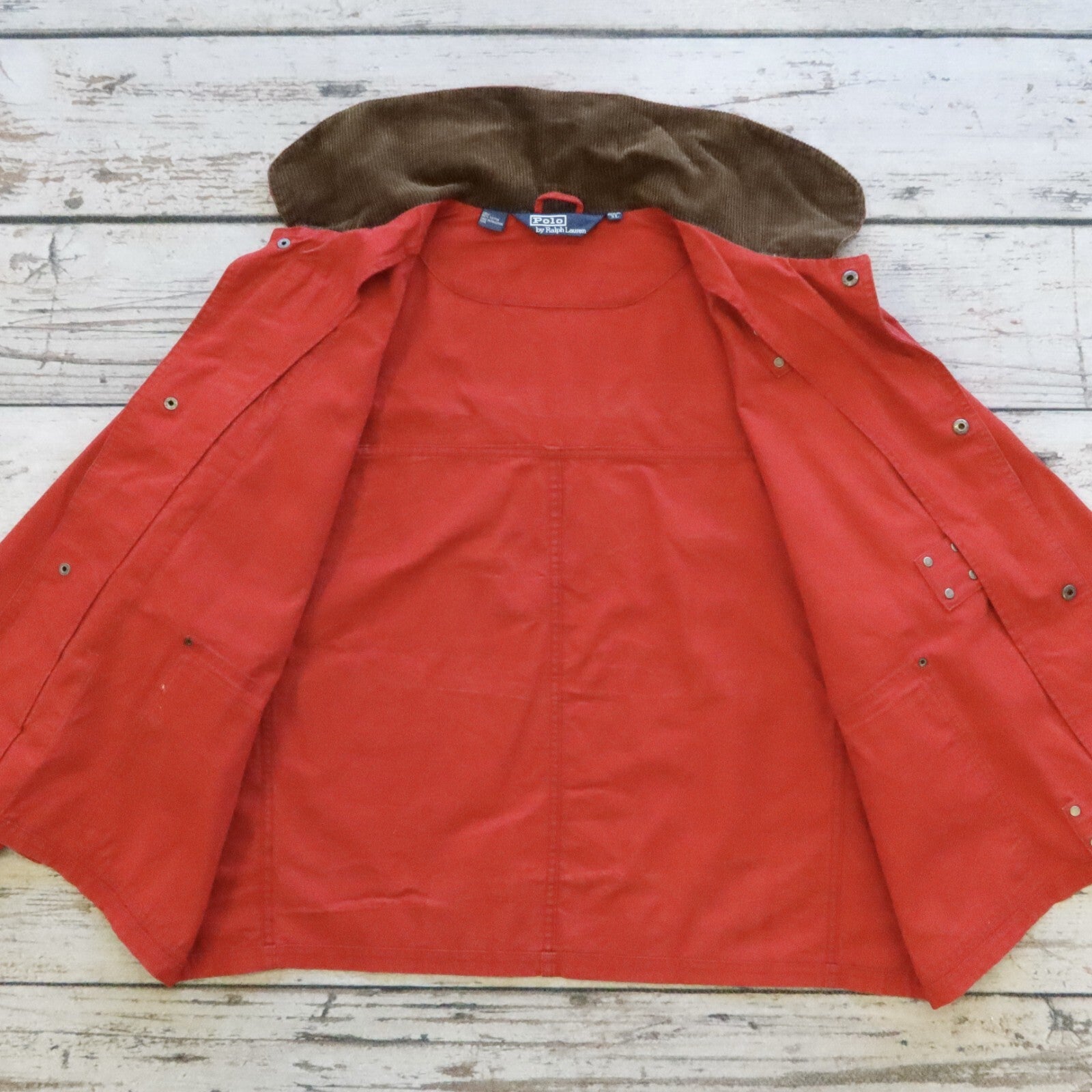 Vintage Polo Ralph Lauren Canvas Lobster Clasp Cropped Fireman Jacket