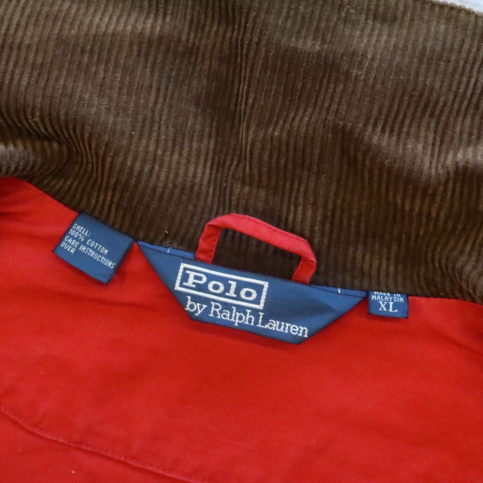 Vintage Polo Ralph Lauren Canvas Lobster Clasp Cropped Fireman Jacket