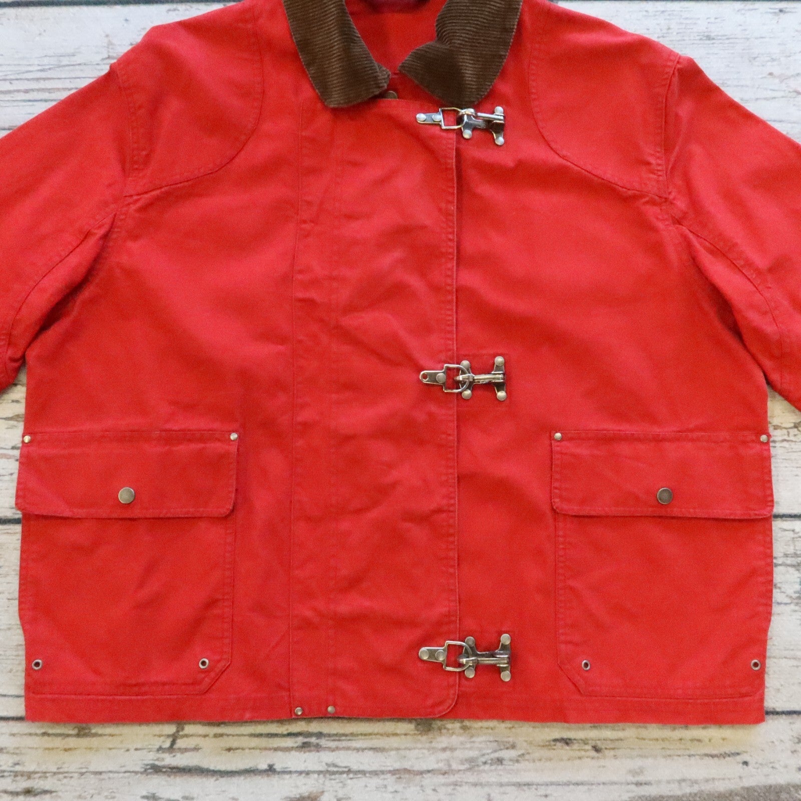 Vintage Polo Ralph Lauren Canvas Lobster Clasp Cropped Fireman Jacket