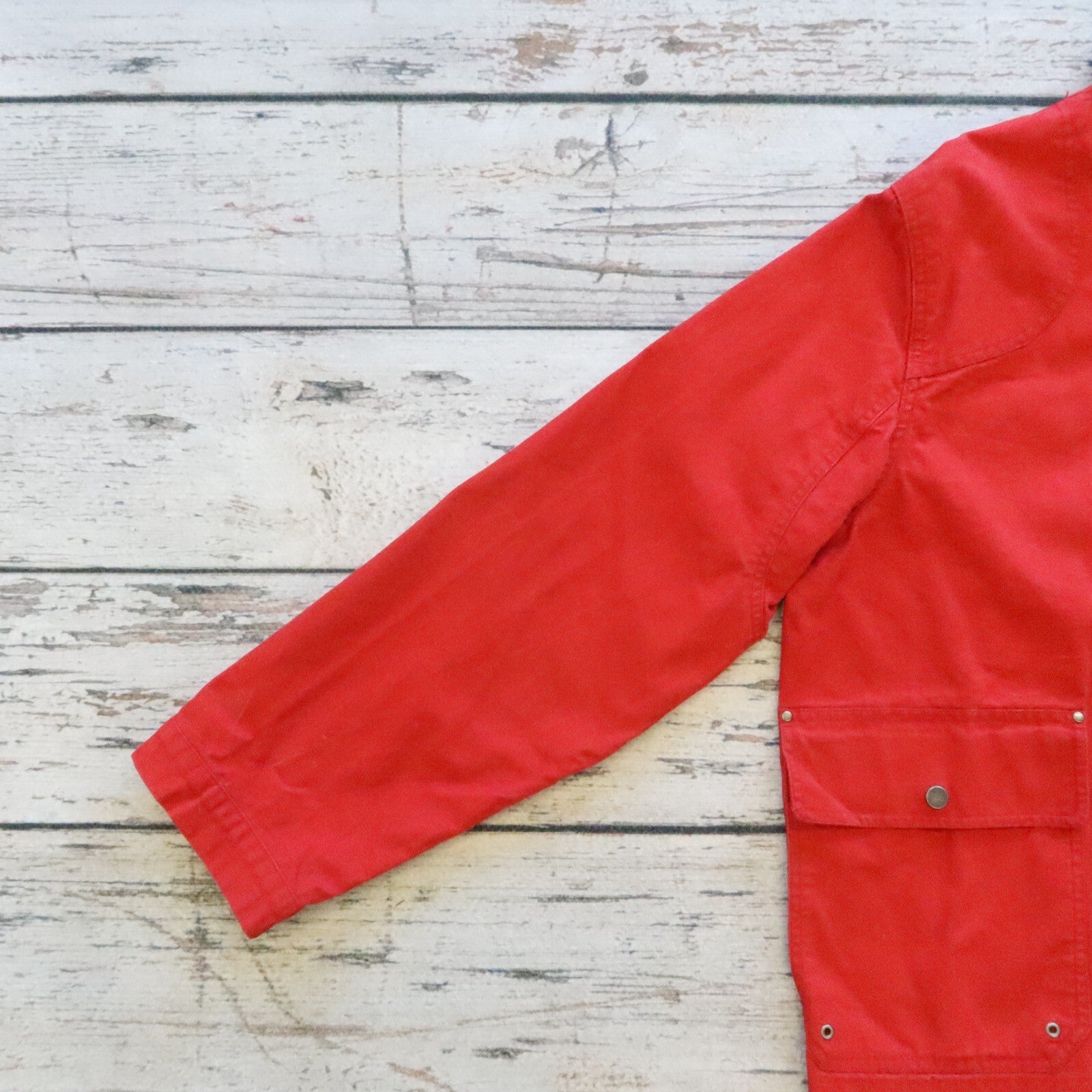 Vintage Polo Ralph Lauren Canvas Lobster Clasp Cropped Fireman Jacket