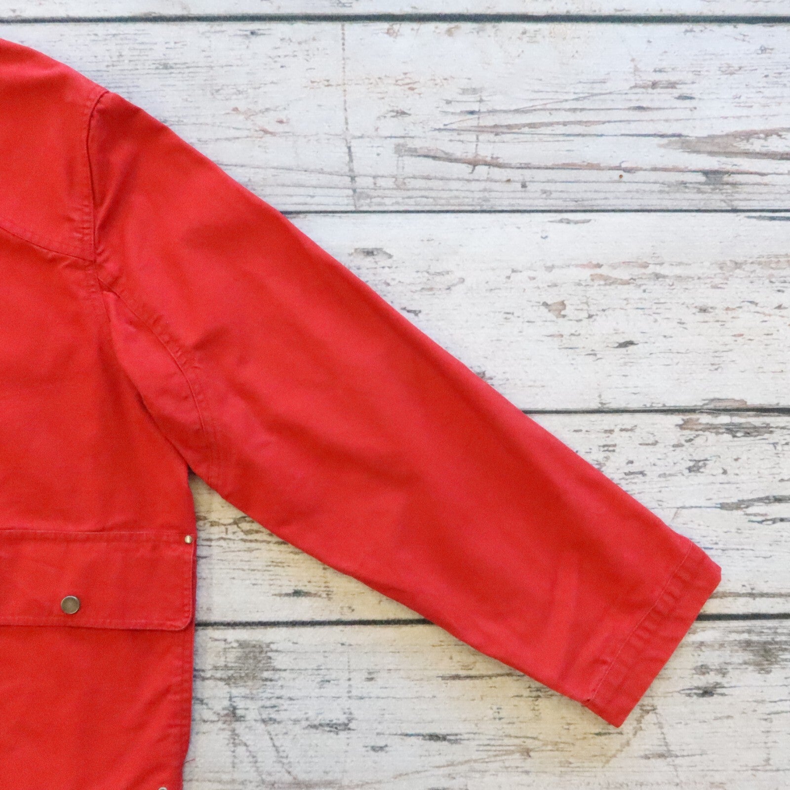 Vintage Polo Ralph Lauren Canvas Lobster Clasp Cropped Fireman Jacket