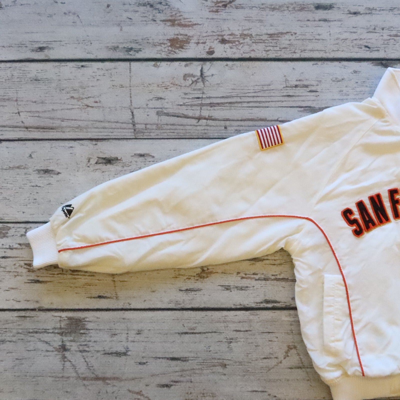 Vintage San Francisco Giants Dugout Jacket by Majestic Authentic White