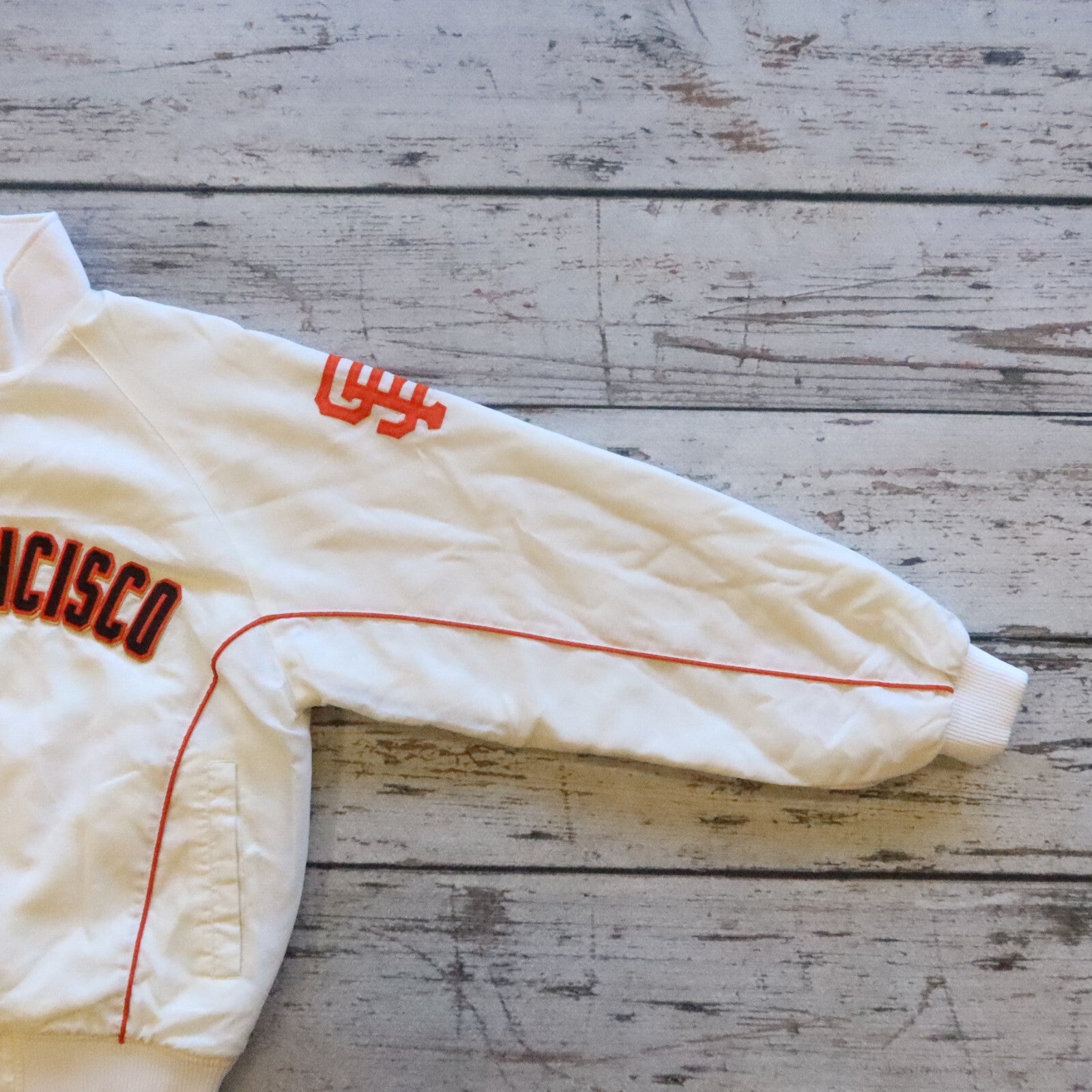 Vintage San Francisco Giants Dugout Jacket by Majestic Authentic White
