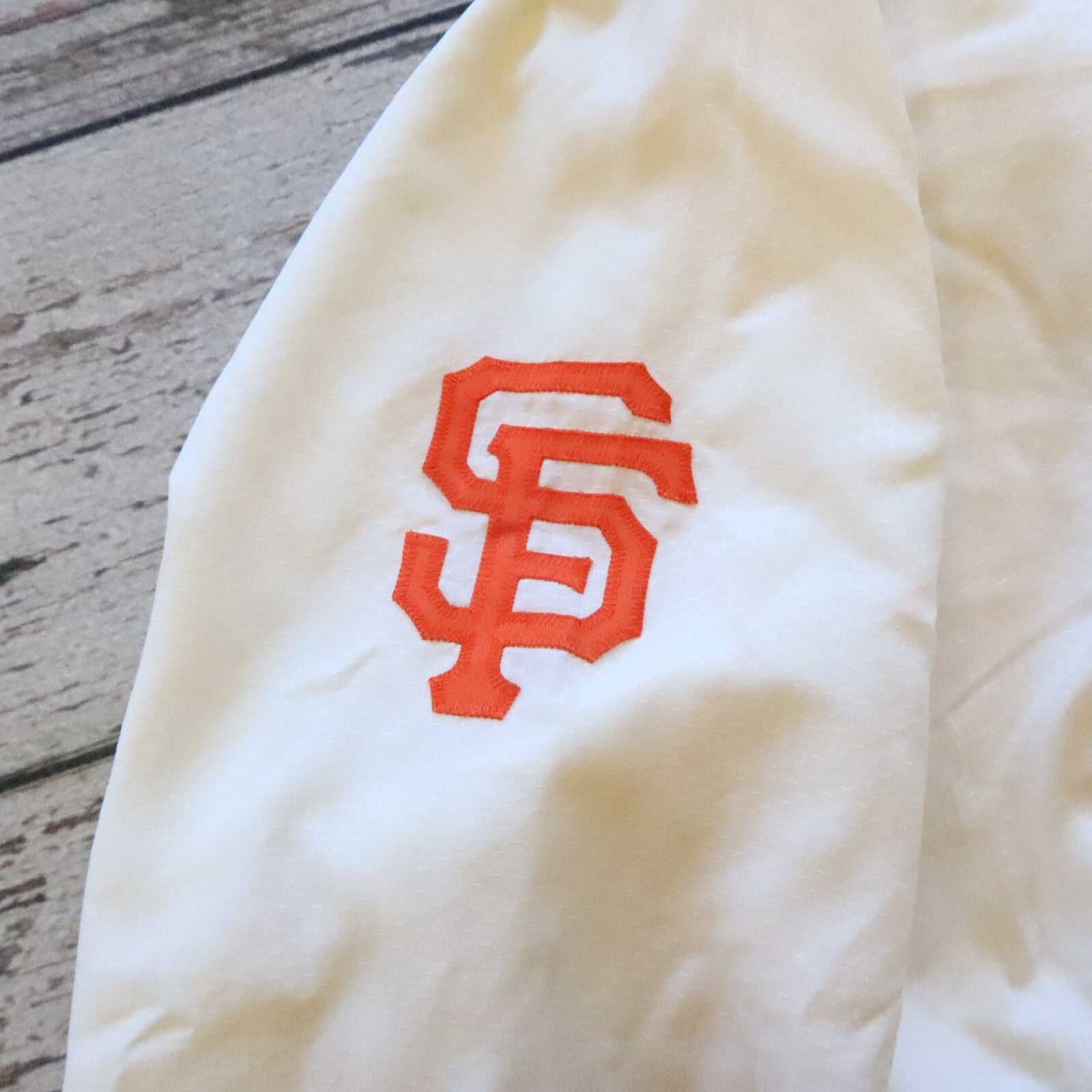 Vintage San Francisco Giants Dugout Jacket by Majestic Authentic White