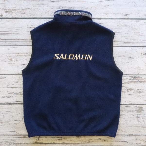 Vintage 90s Salomon Fleece Vest Colorado Ski & Golf Made in USA Size L