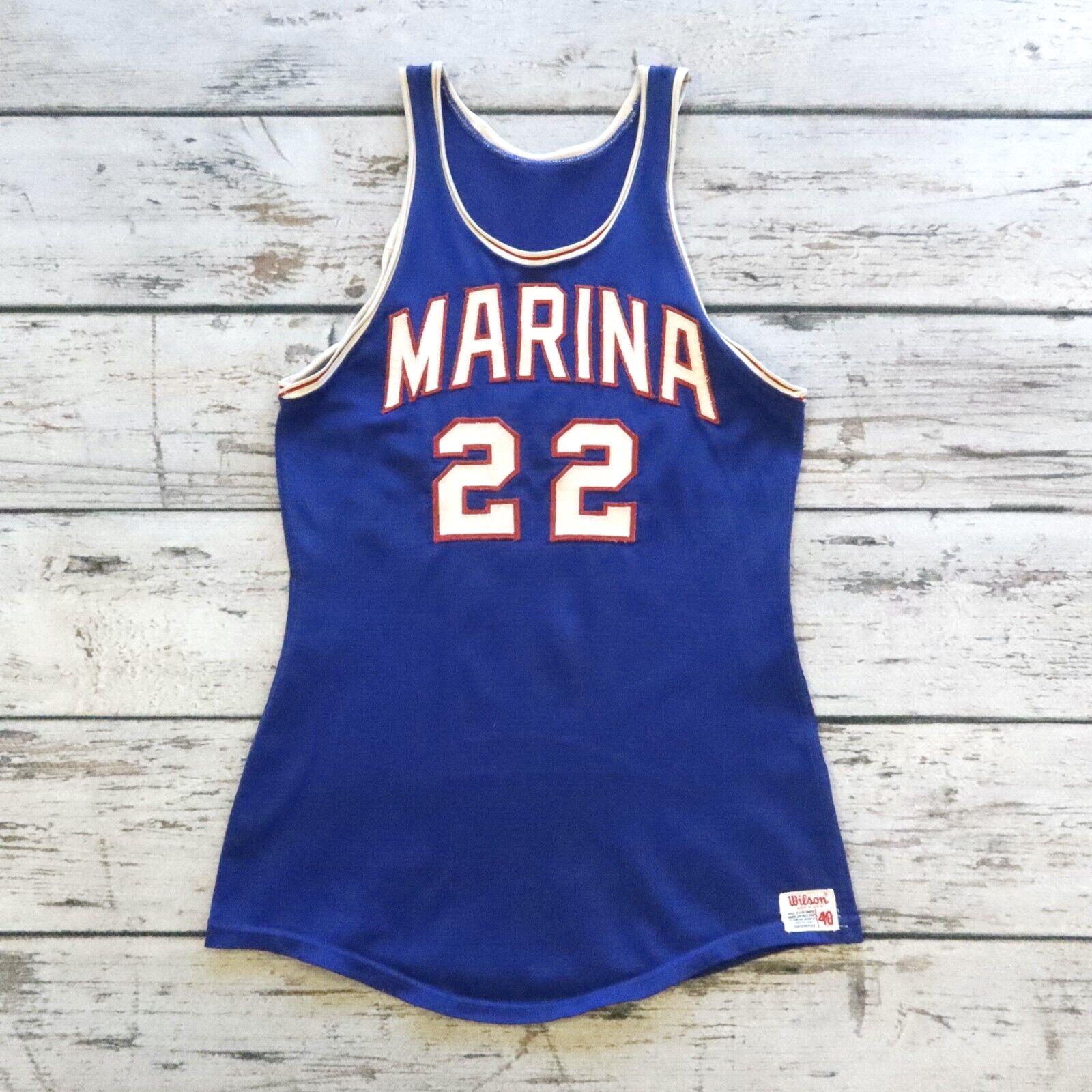 Vintage Marina Basketball Jersey by Wilson Made in USA Sewn