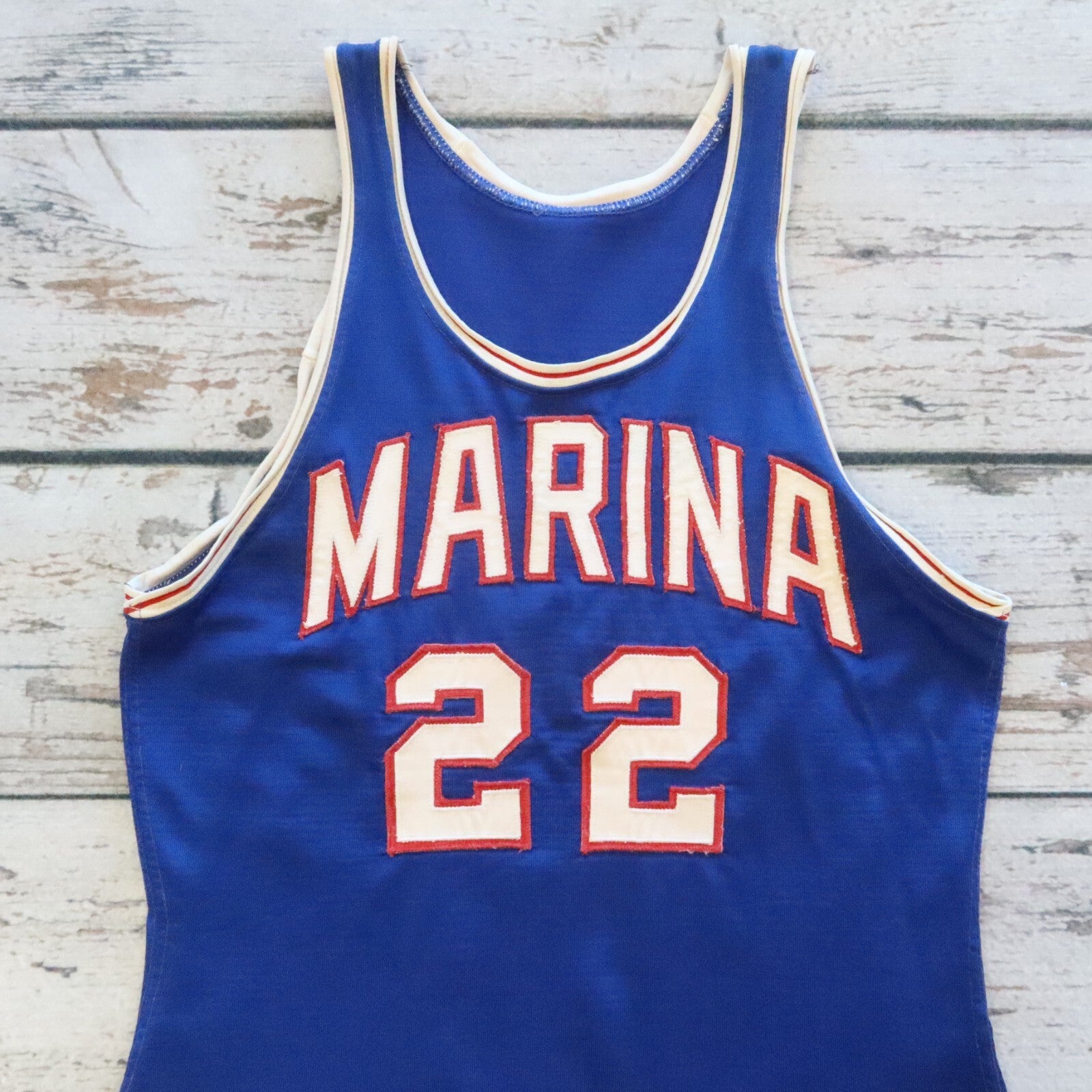 Vintage Marina Basketball Jersey by Wilson Made in USA Sewn