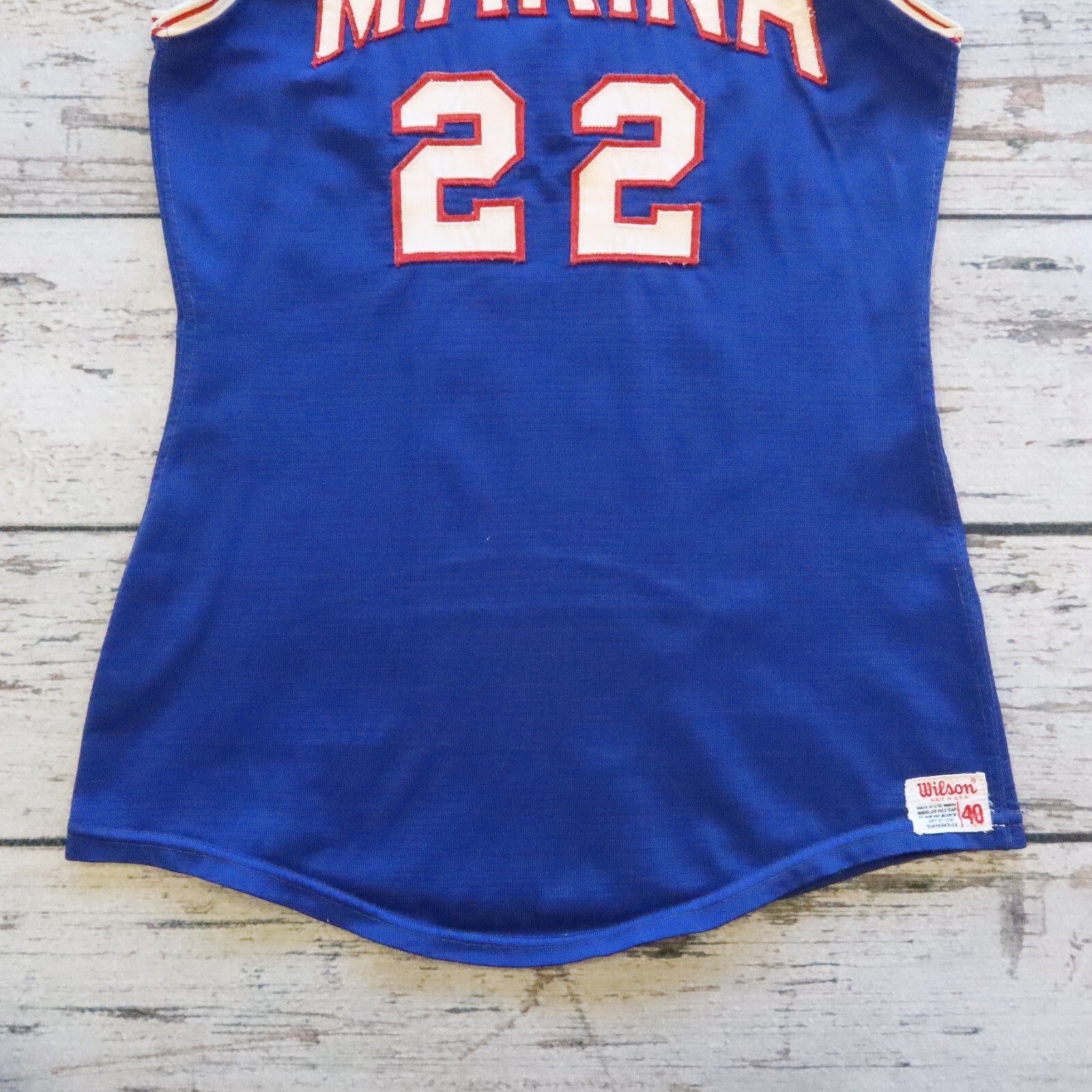 Vintage Marina Basketball Jersey by Wilson Made in USA Sewn