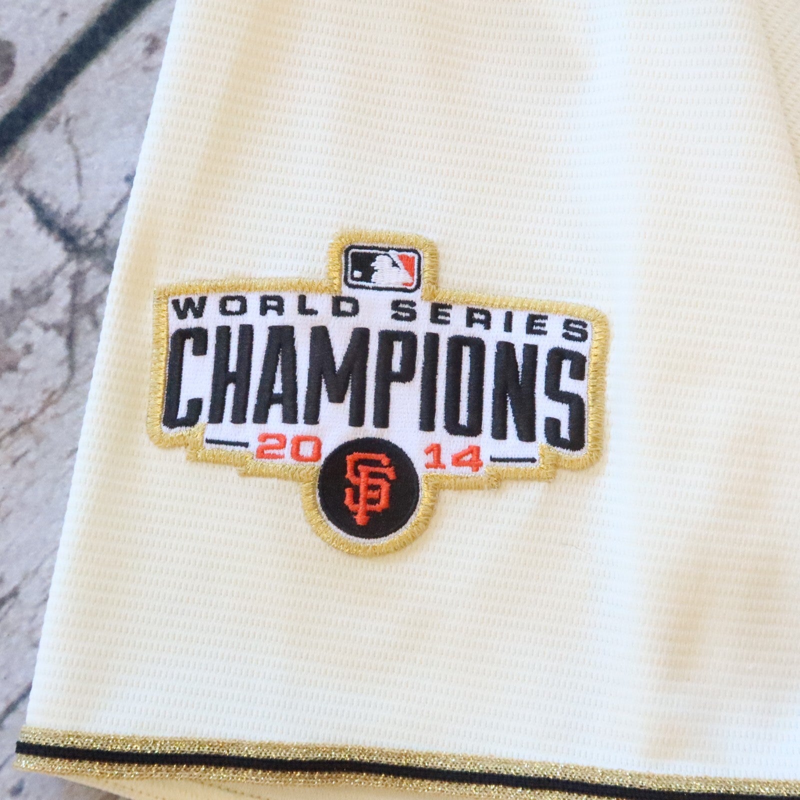 San Francisco Giants 2014 World Series Champions Station Jersey Majestic Size L