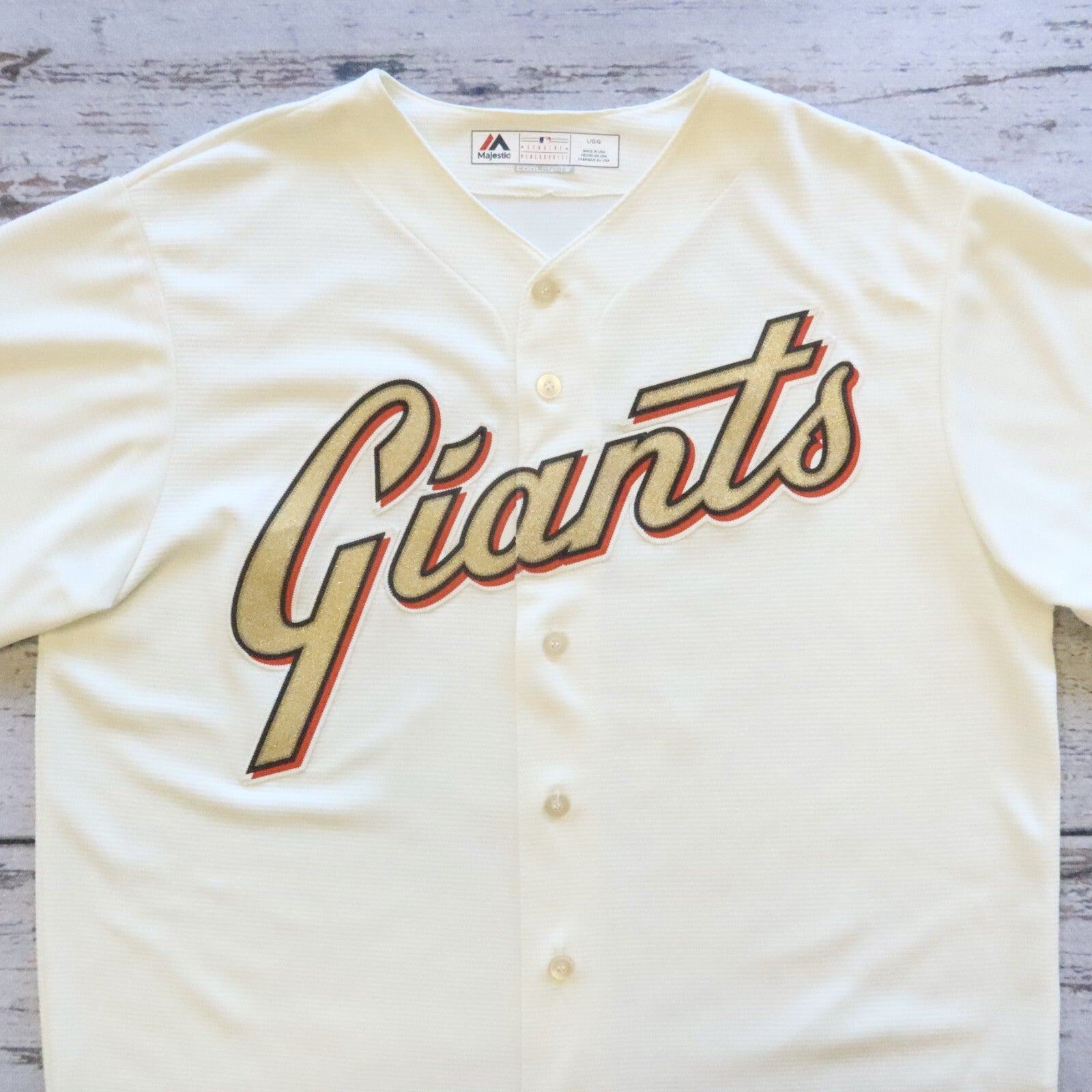 San Francisco Giants 2014 World Series Champions Station Jersey Majestic Size L
