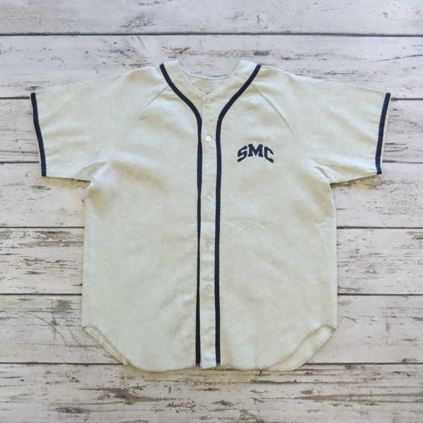 Vintage SMC Saint Mary's College Wool Baseball Jersey by Empire Made in USA