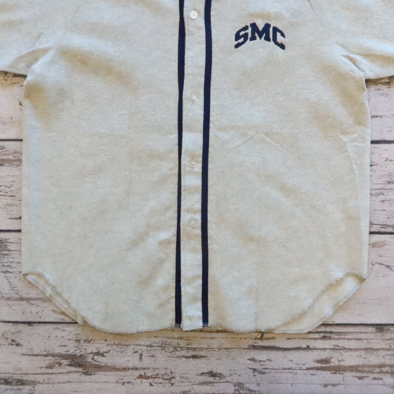 Vintage SMC Saint Mary's College Wool Baseball Jersey by Empire Made in USA