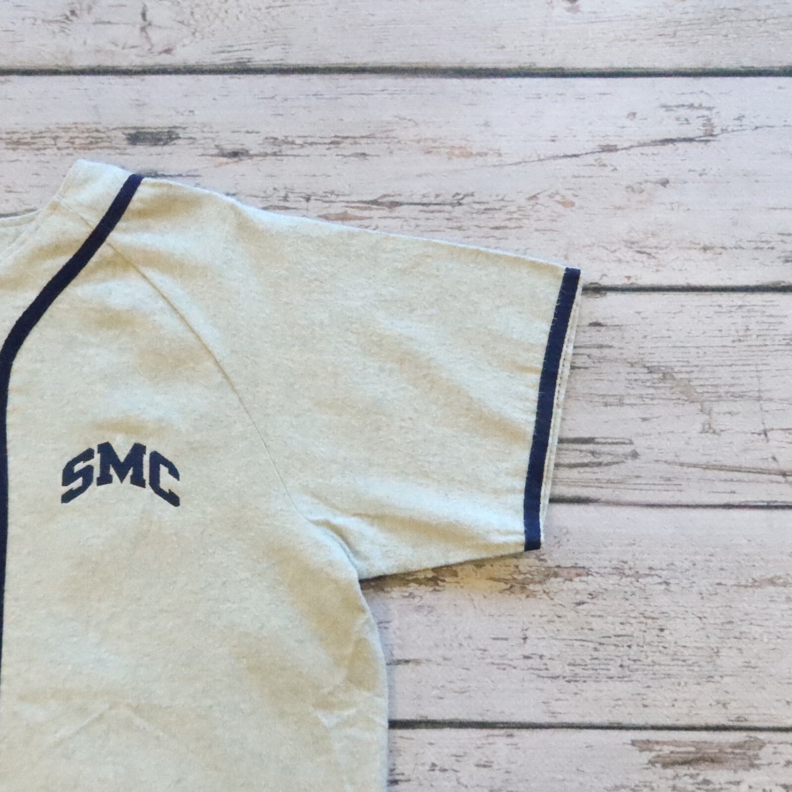 Vintage SMC Saint Mary's College Wool Baseball Jersey by Empire Made in USA