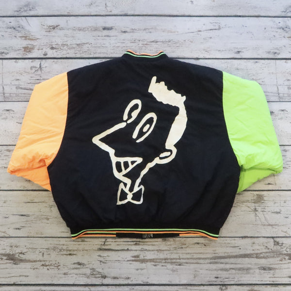 Vintage Rare 90s Pee Wee Herman Brand Bomber Jacket Made in USA Size XL