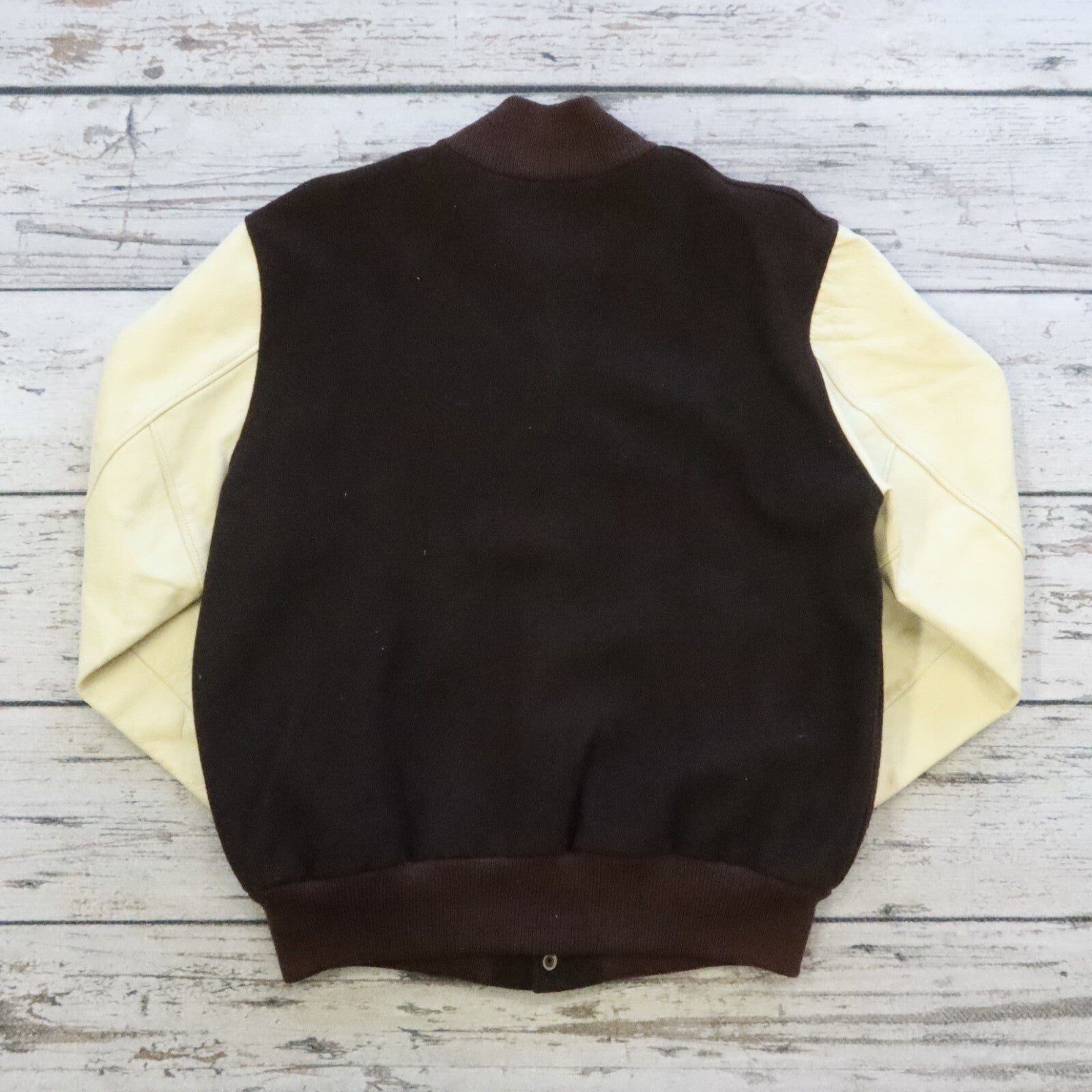 Vintage Chabot College Baseball Varsity Jacket Leather Wool