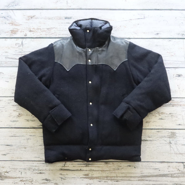 Vintage Rocky Mountain Featherbed x Harris Tweed Western Puffer Jacket Size 40