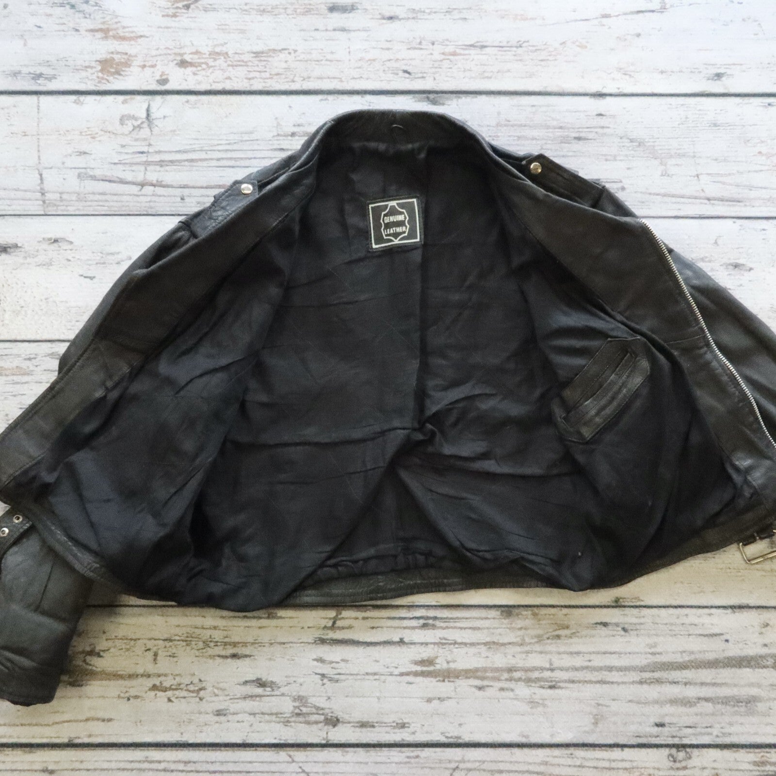 Vintage Metallica Creeping Death Genuine Leather Motorcycle Jacket Custom