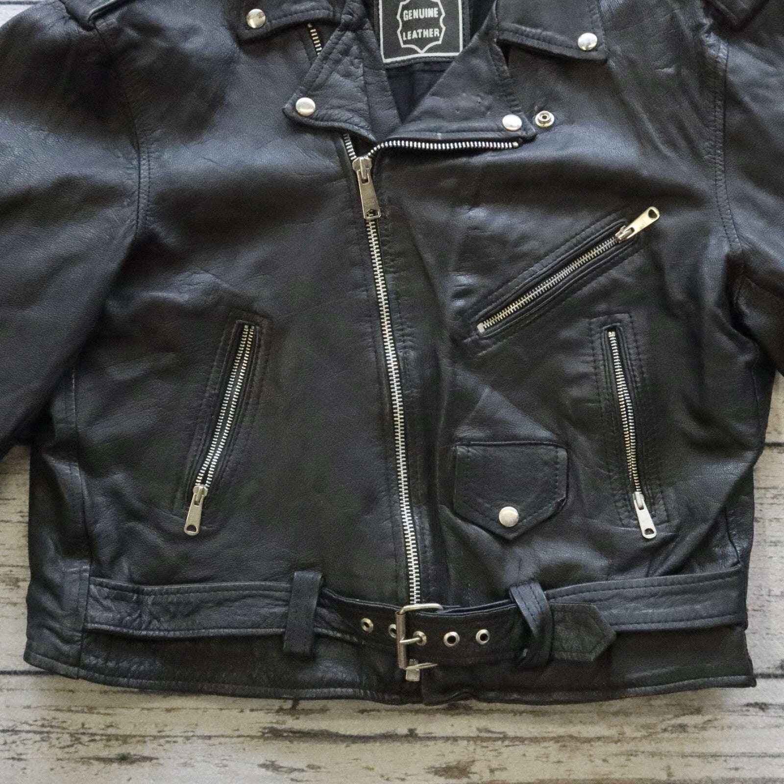 Vintage Metallica Creeping Death Genuine Leather Motorcycle Jacket Custom