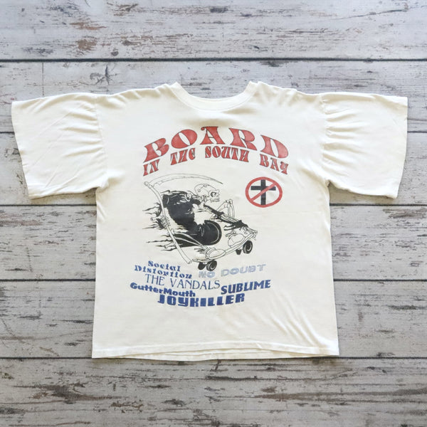 Vintage Board In The South Bay Transworld Skateboard 1995 WARP Tshirt Tour Band