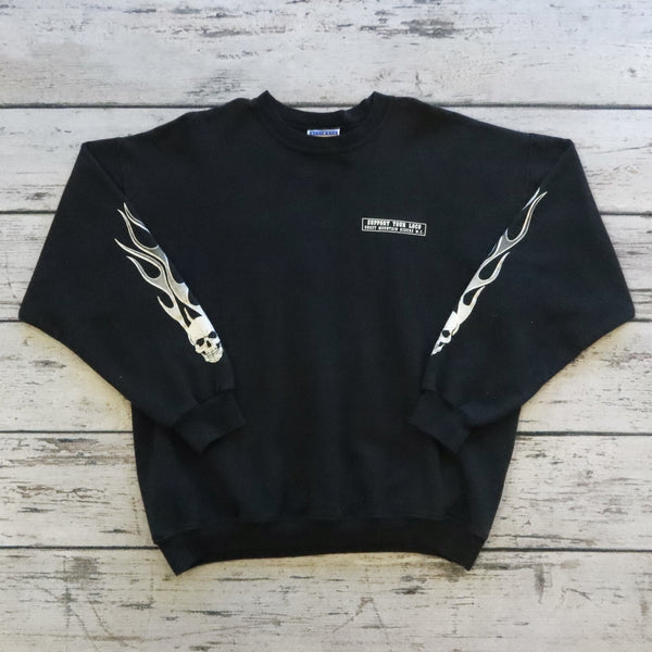 Vintage Ghost Mountain Rider MC California Support Crewneck Sweatshirt Size L