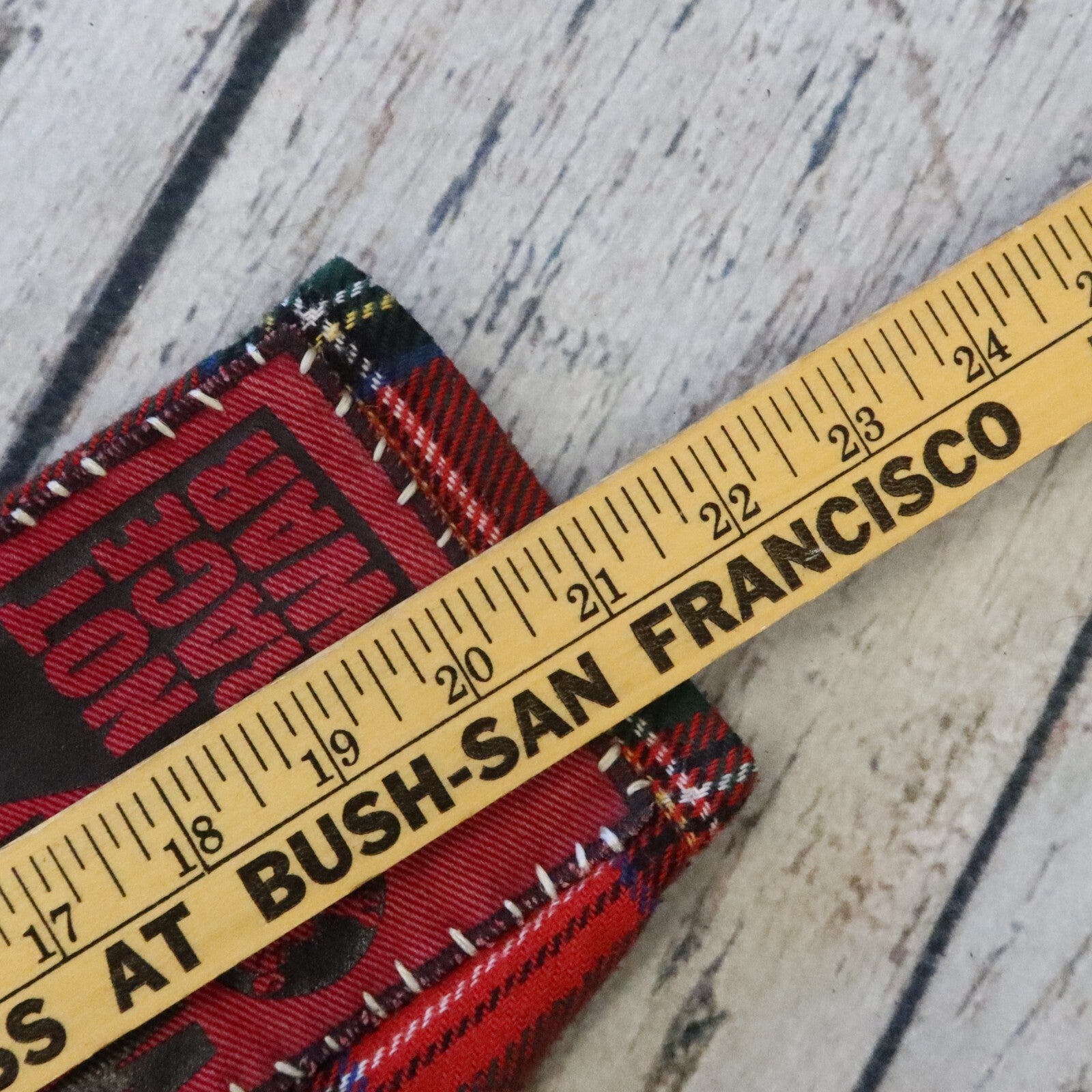 Vintage Tiger of London Main Street Saints Patchwork Plaid Biker Jacket Rare