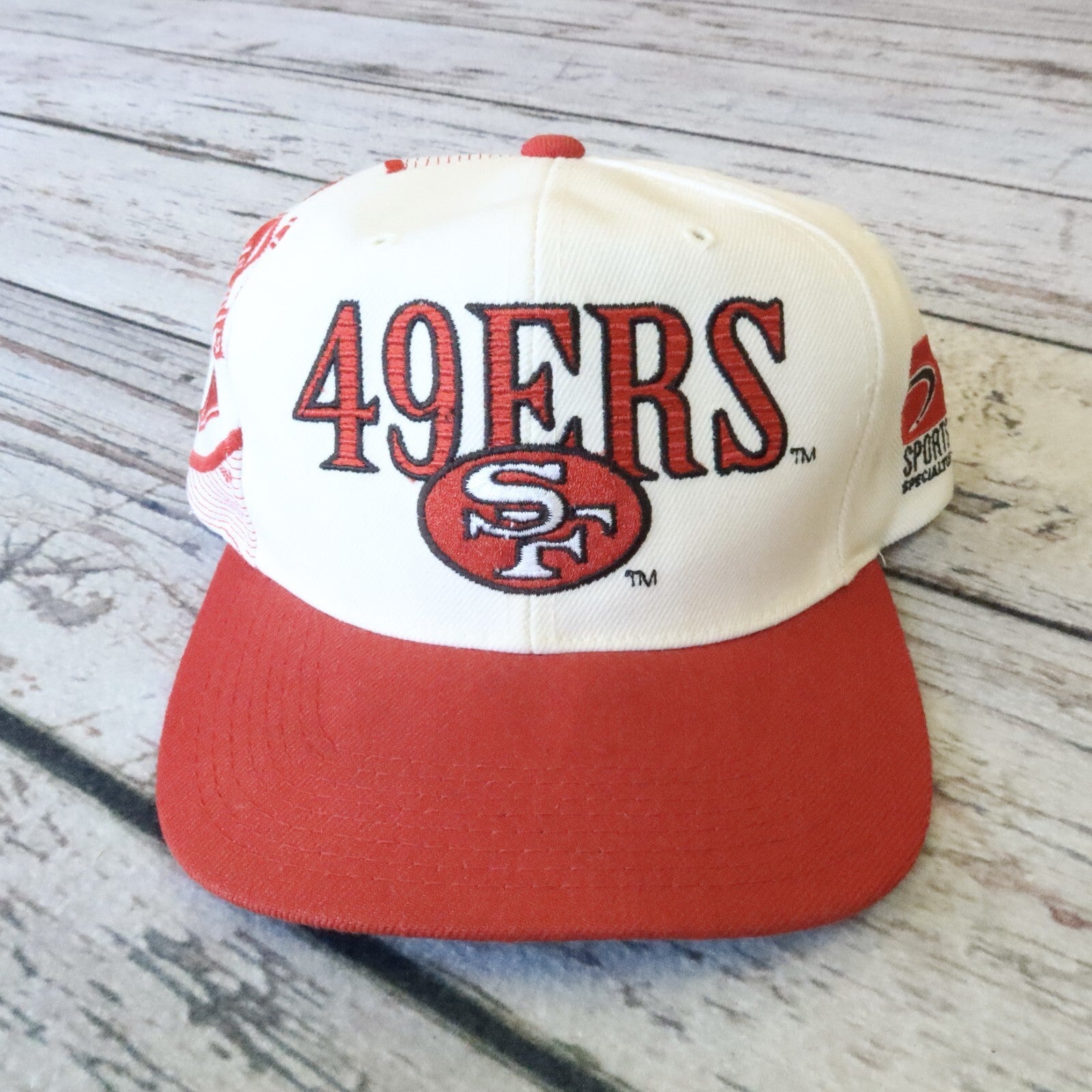 Vintage 90s San Francisco 49ers Laser Shadow Snapback Hat by Sports Specialties