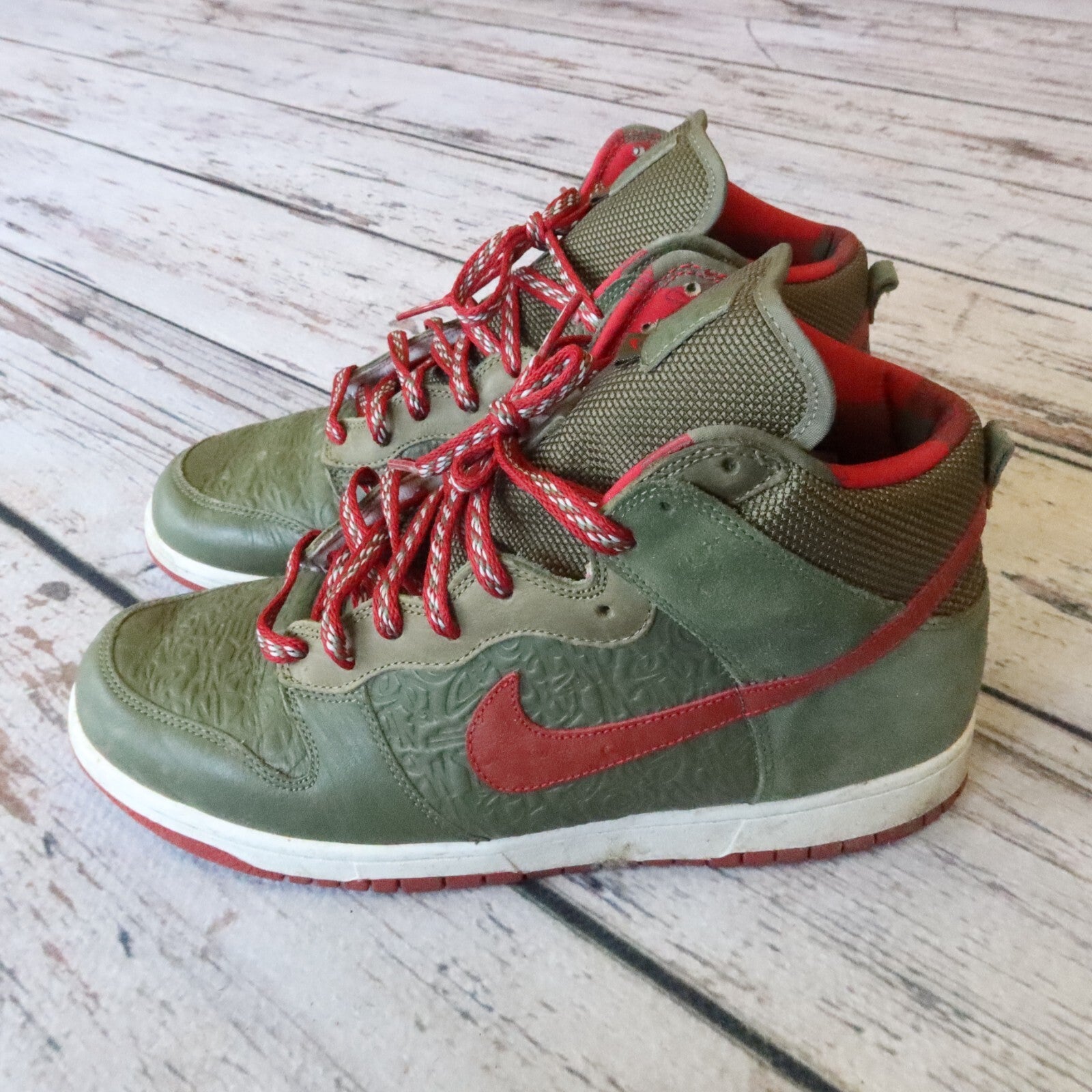 Vintage 2006 Nike Dunk High Stussy NY Shoes 315593-331 World Tour