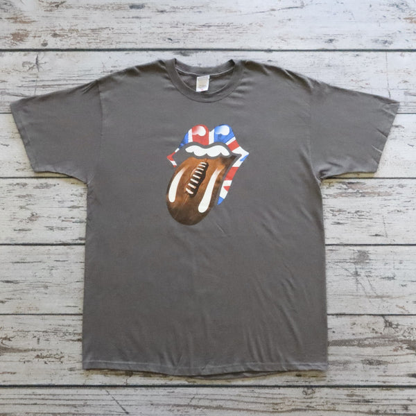 Vintage The Rolling Stones Twikenham Band Tshirt Gray Tour Football