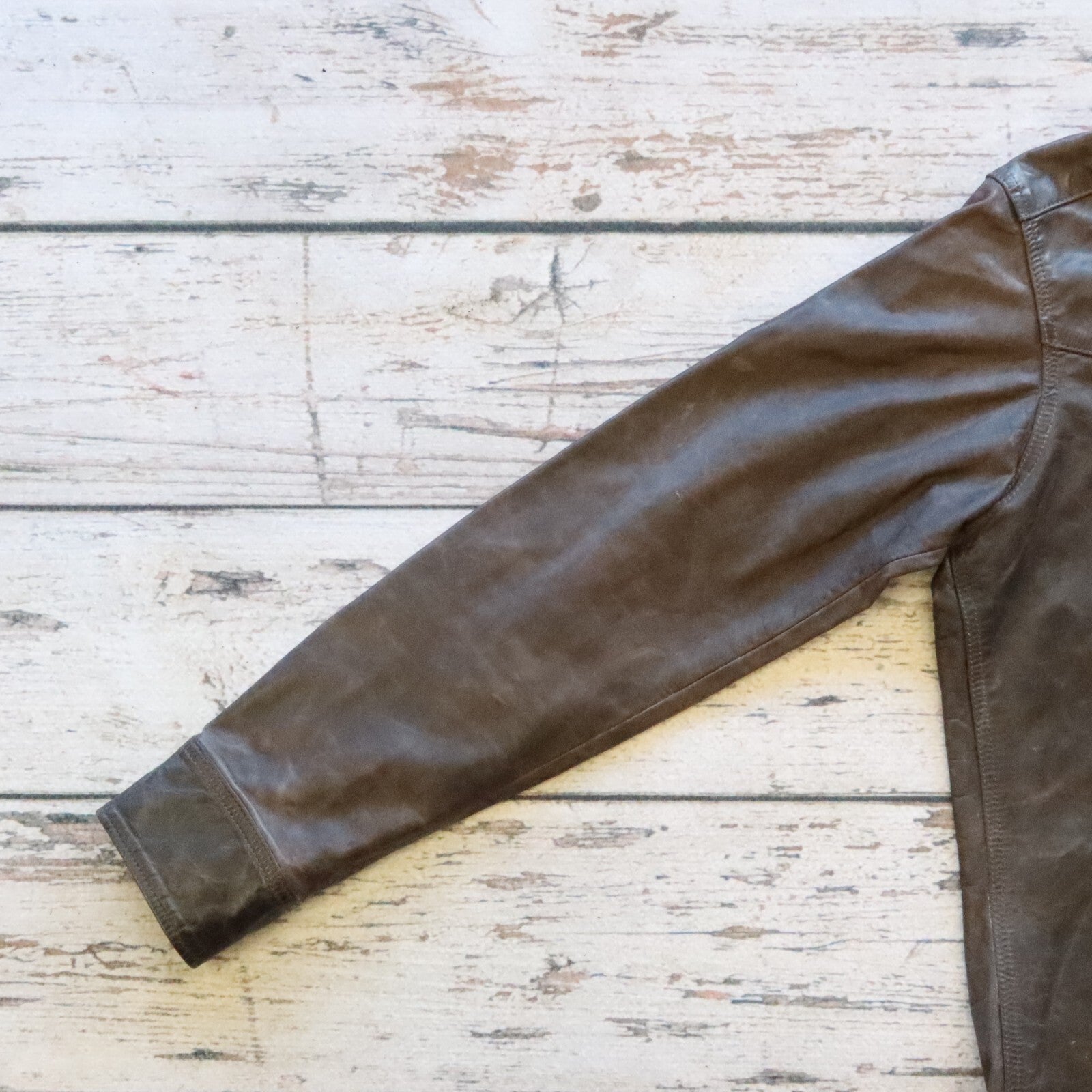 Vintage 90s Levis Sawtooth Pearl Snap Western Leather Shirt